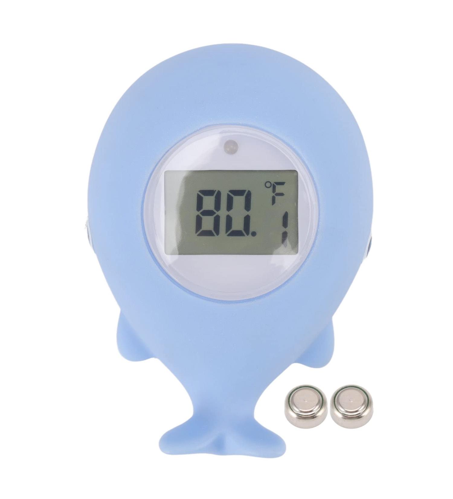 Whale Shaped Baby Bath Tub Water Thermometer - Silent Alarm & Floating Toy for Infant Bath Time - Buy Online on GoSupps.com