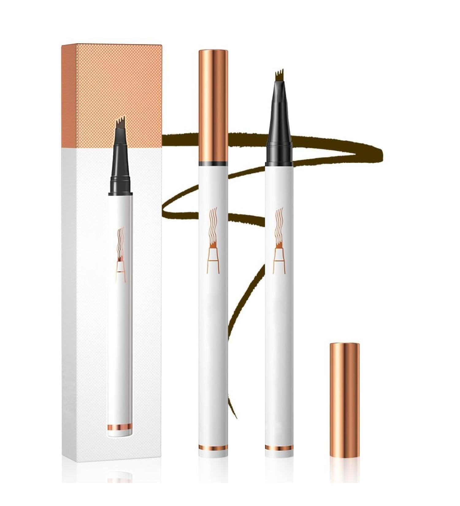 2024 Upgrade Magic Eyebrow Pencil 3D Waterproof Microblading Eyebrow Pencil Contouring Pen 4-Tip Eyebrow Pencil for Natural Eyeliner Makeup Eyebrow Microblading Pen (Light Brown) - Buy Online on GoSupps.com
