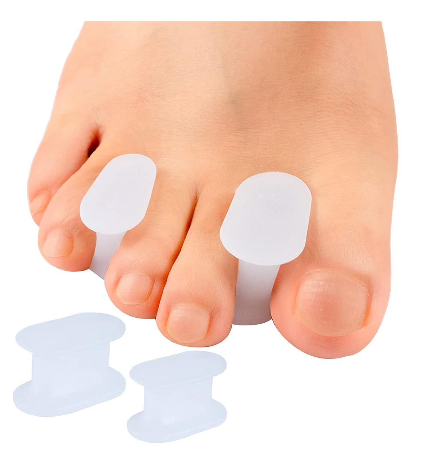 Sumiwish Flanged Toe Spacer - 12 Pack Bunion Corrector & Silicone Toe Separator for Overlapping Toes | Size L&S - Optimal Comfort & Support - Buy Online on GoSupps.com
