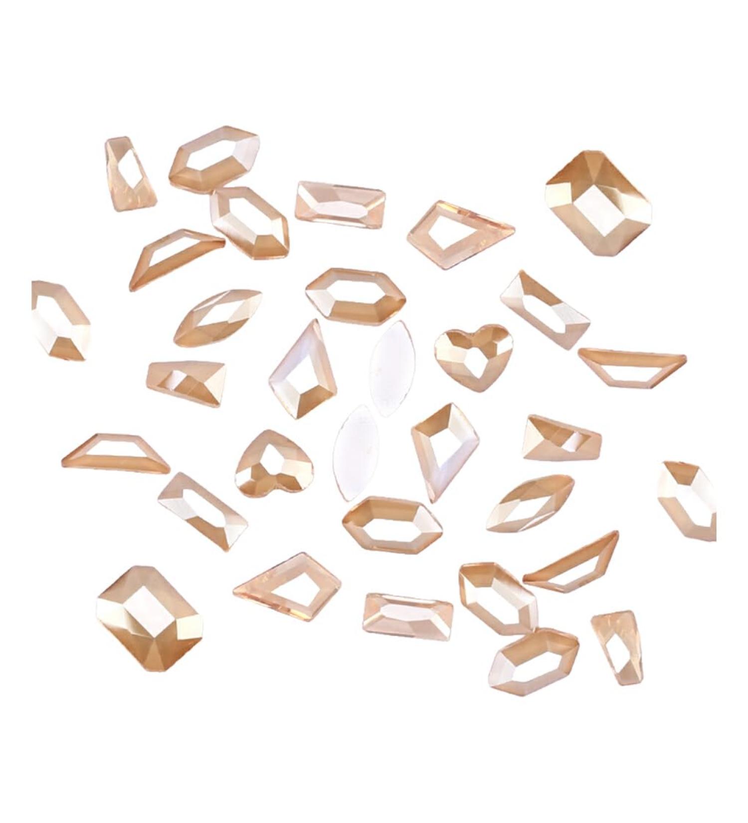 dijiusidy 50 Pieces Glass Crystal Set Eye-catching Personalized Nail Art Rhinestones DIY Handcraft Manicure Accessories for Card Making Type 1 - Buy Online on GoSupps.com