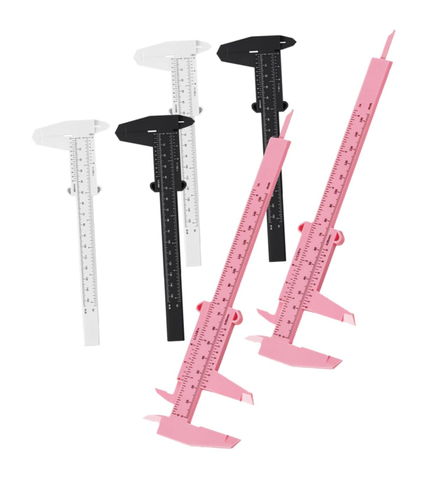 Healeved 6pcs Locating Rule Eyebrow Sliding Gauge Face Tools Eyebrow Double Scale Ruler Plastic 21x7.5cm Assorted Color - Buy Online on GoSupps.com