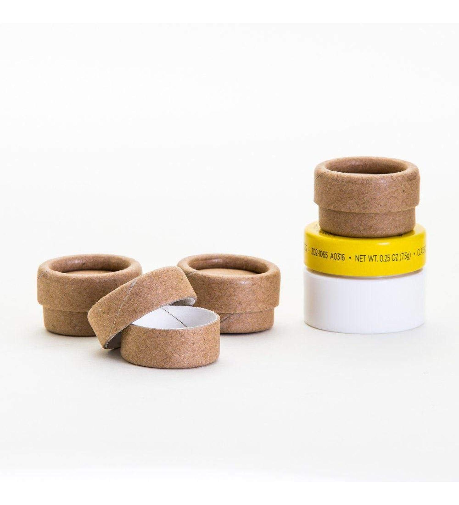 0.15 OZ / 4.5 mL Kraft Paperboard Lip Balm/Salve/Cosmetic/Lotion Jars 12 Pack