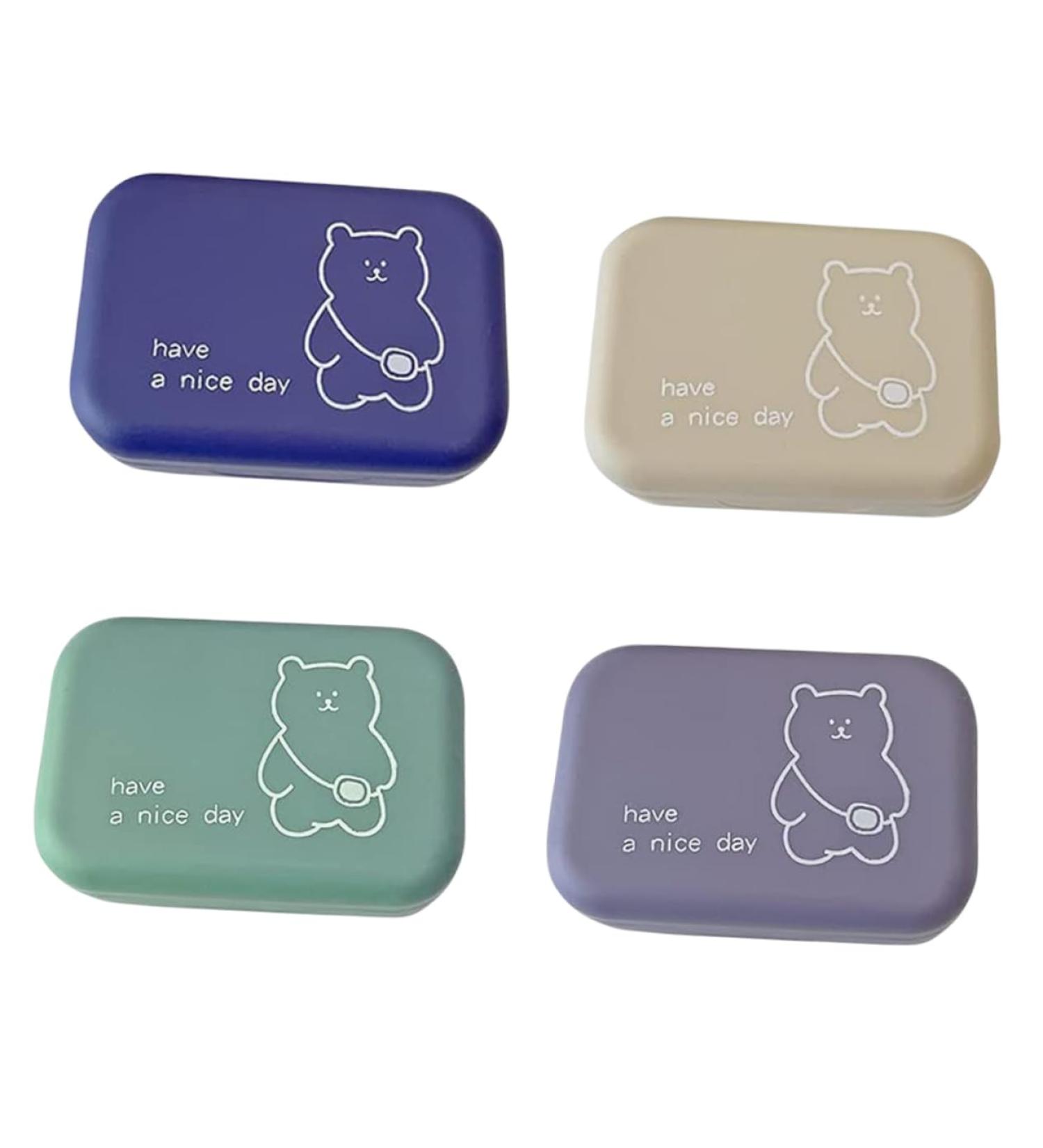 Buy SOLUSTRE 4pcs Contact Lens Case Set - Waterproof Travel Box for International Shipping - Buy Online on GoSupps.com