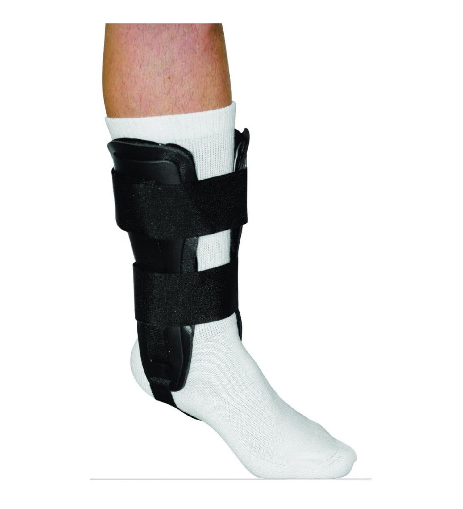 Blue Jay An Elite Healthcare Brand Gel Ankle Support with Hard Exterior Shell for Leg and Foot Supports | Interior gel pad provides a comfortable and contoured fit