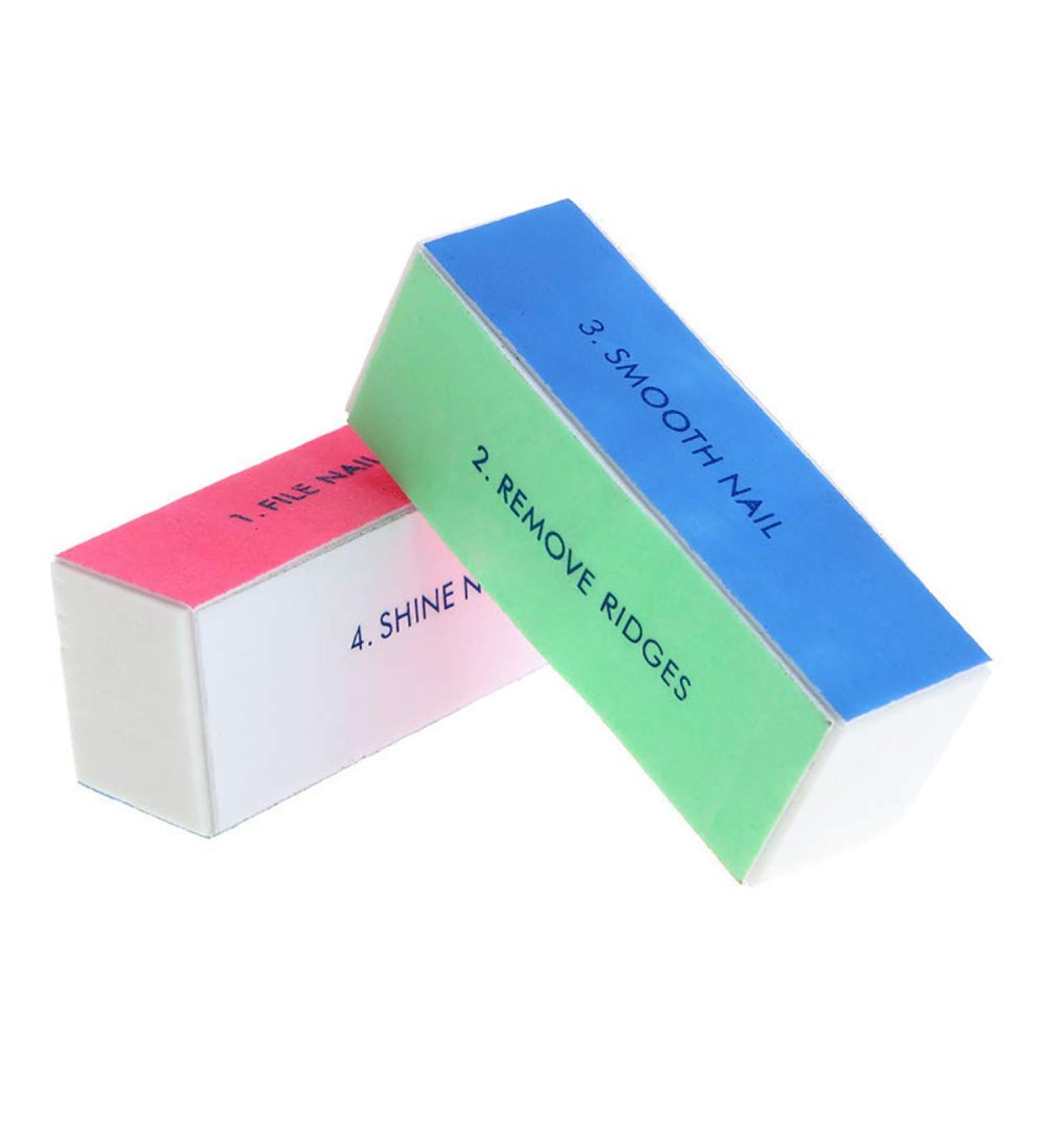 2 Pcs Professional 4-Sided Nail File Block for Salon Manicure and Nail Art - Buy Online on GoSupps.com
