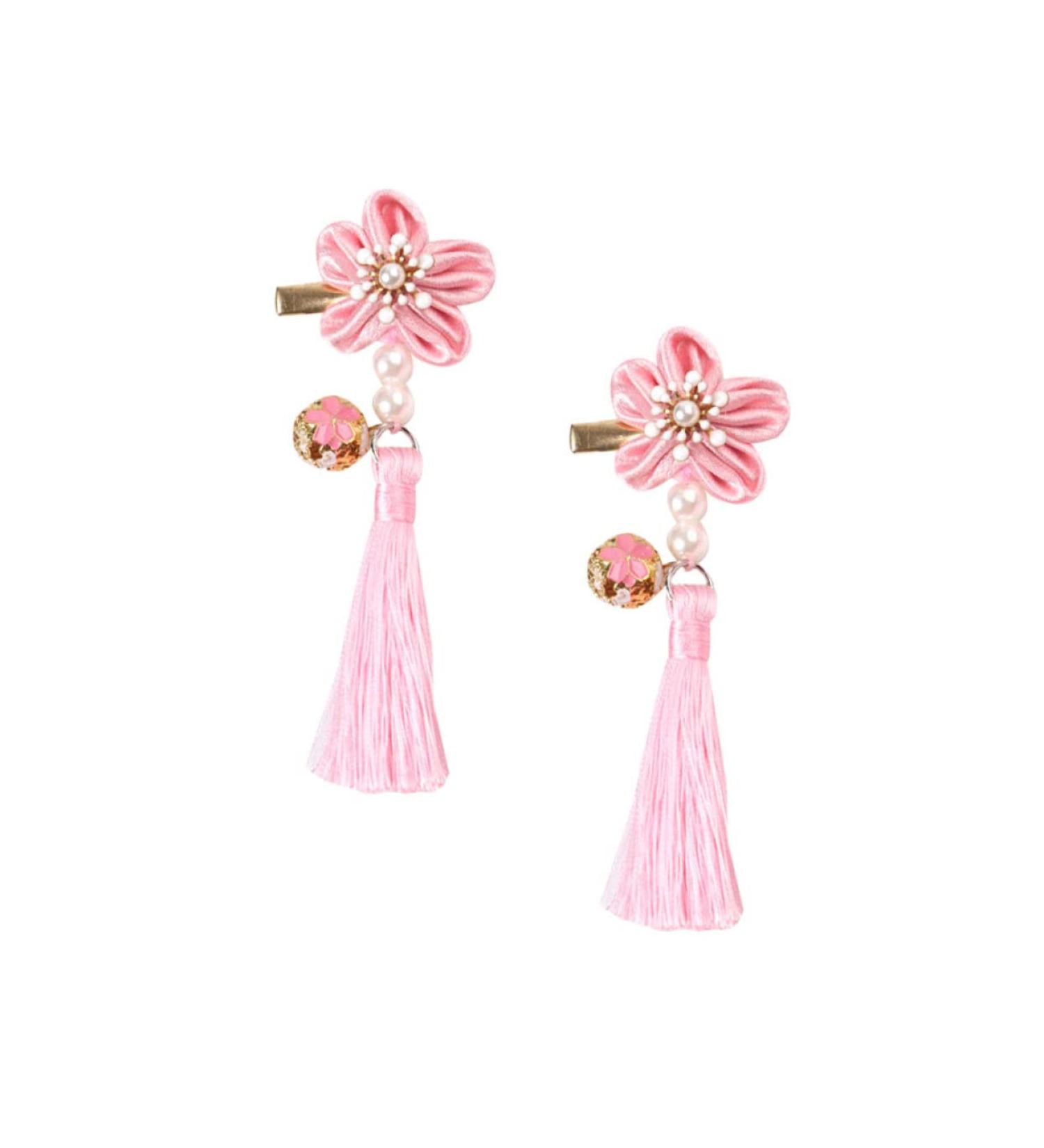 ibasenice 1 Pair Tassels Hairclips Hair Barrettes for Girls Hair Accessories for Girls Flower Hair Accessories Polymer Clay Cane Kids Hair Accessories Qipao Chinese Style Pair Clip Child - Buy Online on GoSupps.com