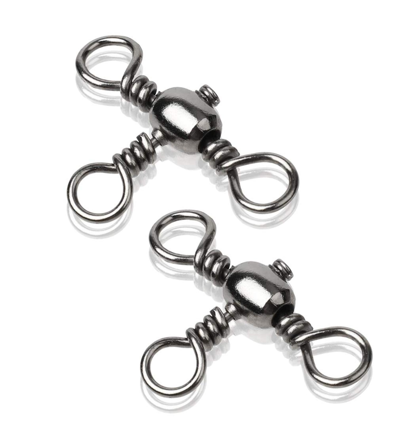 AMYSPORTS Stainless 3 Way Swivel Crossline Fishing Connector 25pcs - Size 2 (101lb) - Buy Online on GoSupps.com