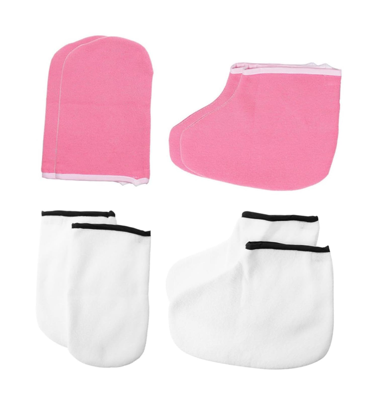 FOMIYES 4 Pairs Hand and Foot Mask Healing Foot Exfoliating Care Glove Paraffin Wax Bath Accessories Wax Bath Foot Covers Heel Gloves Thickened Foot Covers Bath Mat Keep Warm - Buy Online on GoSupps.com