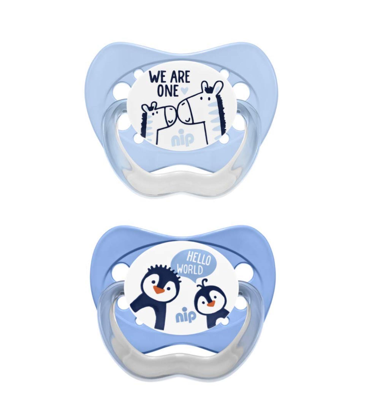 Nip Schnuller Family - Jaw-Friendly Silicone Pacifier for Boys (0-6 Months) | BPA-Free Made in Germany - Buy Online on GoSupps.com