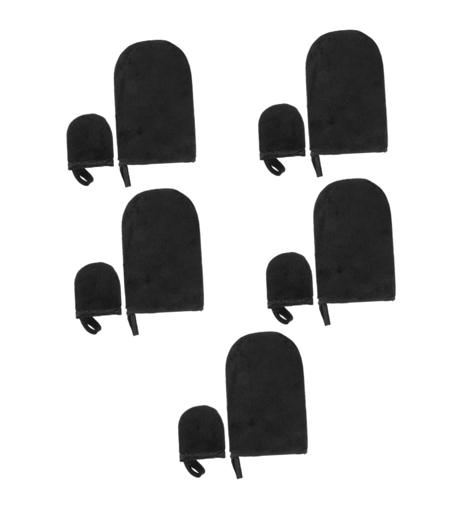 FOMIYES 5 Sets Tanning Gloves Self Tanner Mitt Face Mitt for Tanning Lotion Self Tan Face Applicator Back Lotion Mittens Face Tan Mitt Self Tanning Tools Flocking Manicure Black Tool - Buy Online on GoSupps.com
