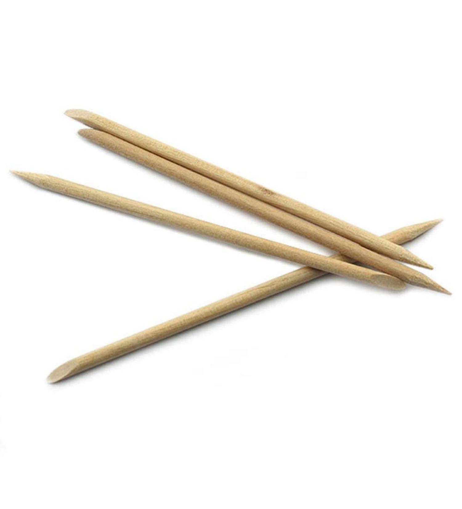 5 Pack Orange Wood Sticks Cuticle Pusher for Manicure Pedicure - Non-Toxic & Skin-Safe - Buy Online on GoSupps.com