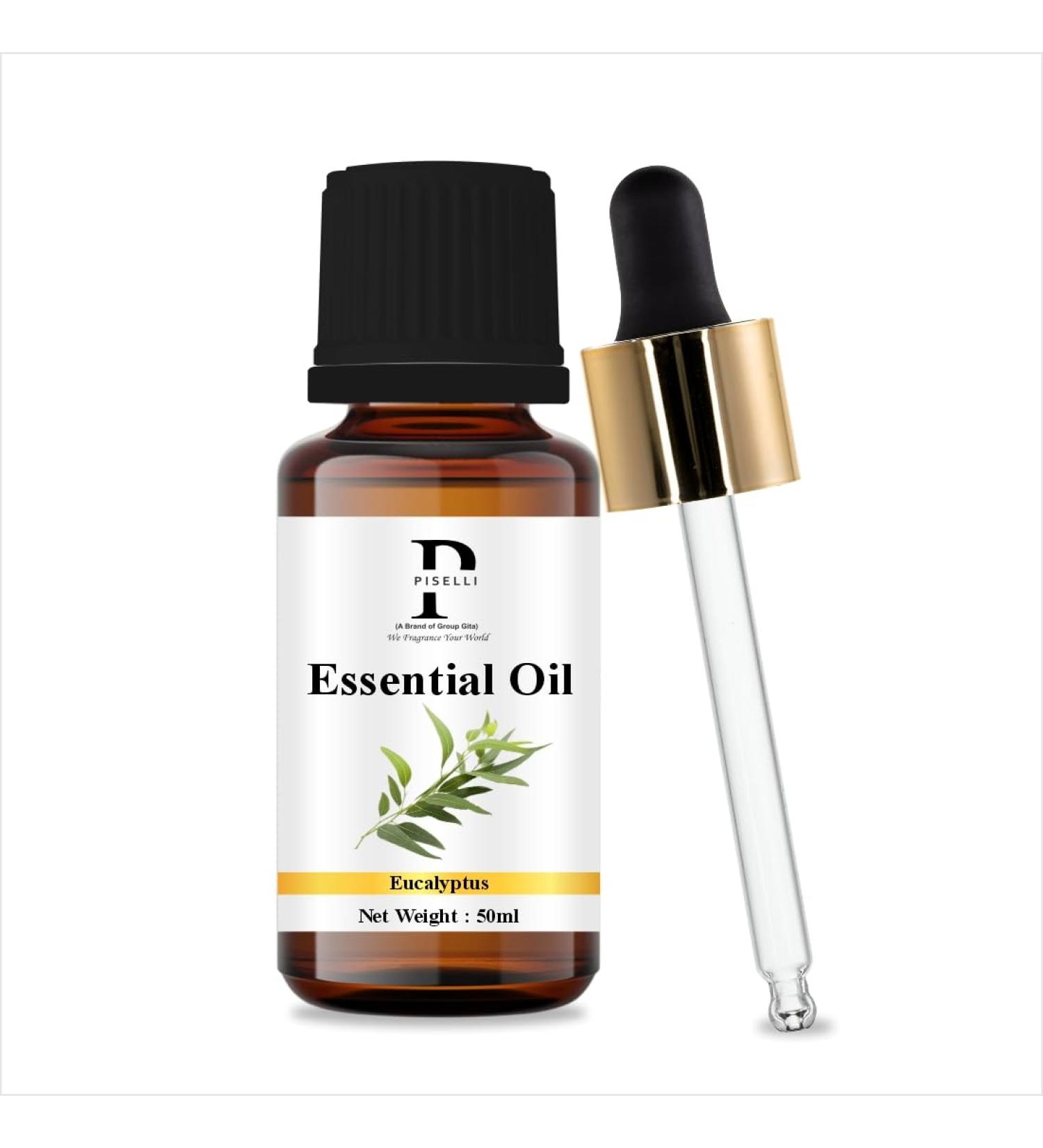 PISELLI Essential Oils Pure Essence: Unlocking The Secrets of Essential Oils - 30/50/100ml - 1.01/1.70/3.38 Fl Oz (100ml Eucalyptus)