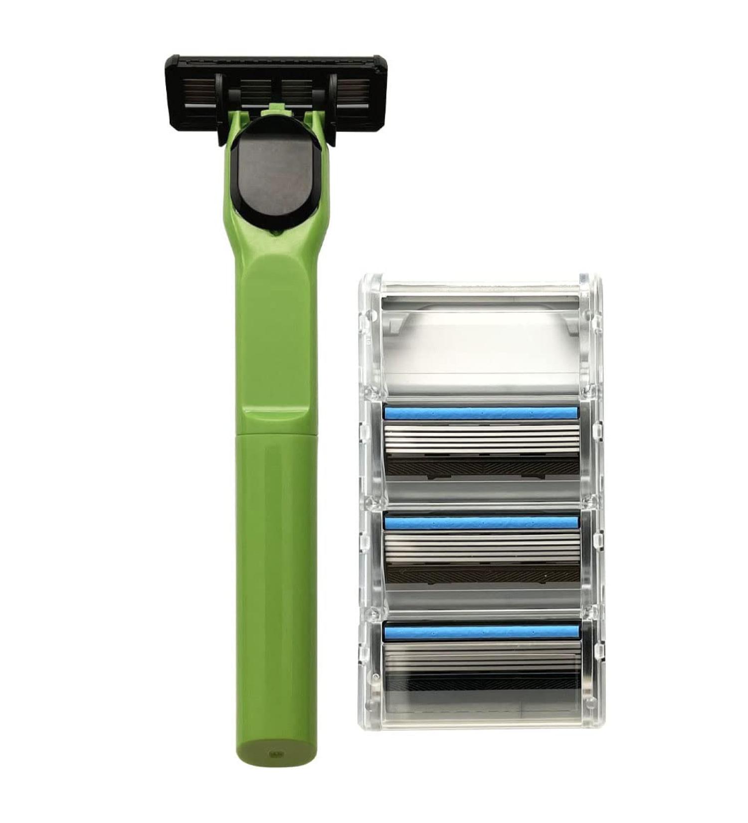 Design handle with 4 blades (green)