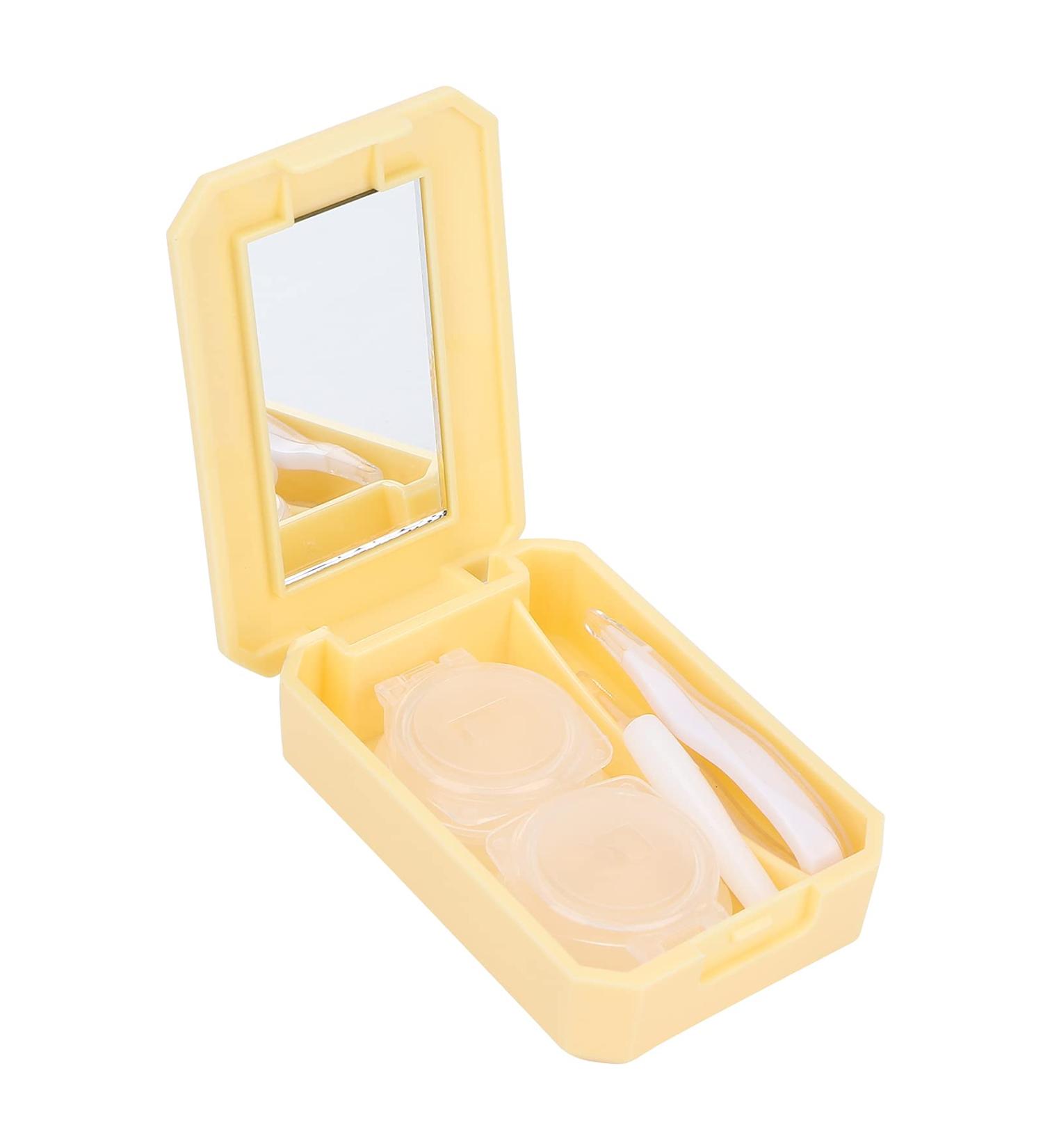 Anggrek Portable Contact Lens Kit with Cleaner | Travel Case & Applicator Rod - Yellow & Orange - Buy Online on GoSupps.com