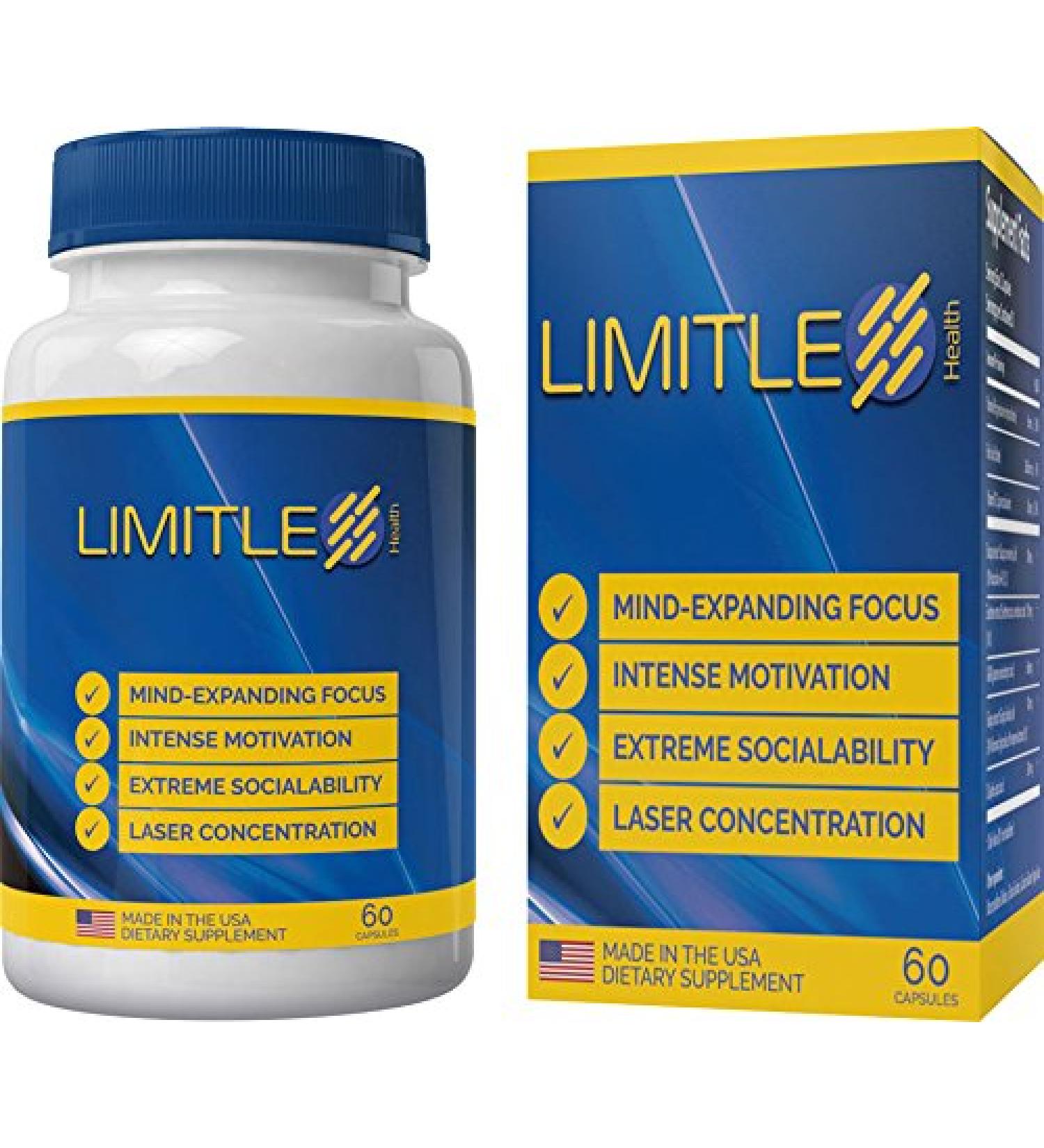 Limitless Health Brain Function Supplement - As Seen on Radio | Boost Reaction Speed | 27-Minute Results | 8 Ingredients - Buy Online on GoSupps.com