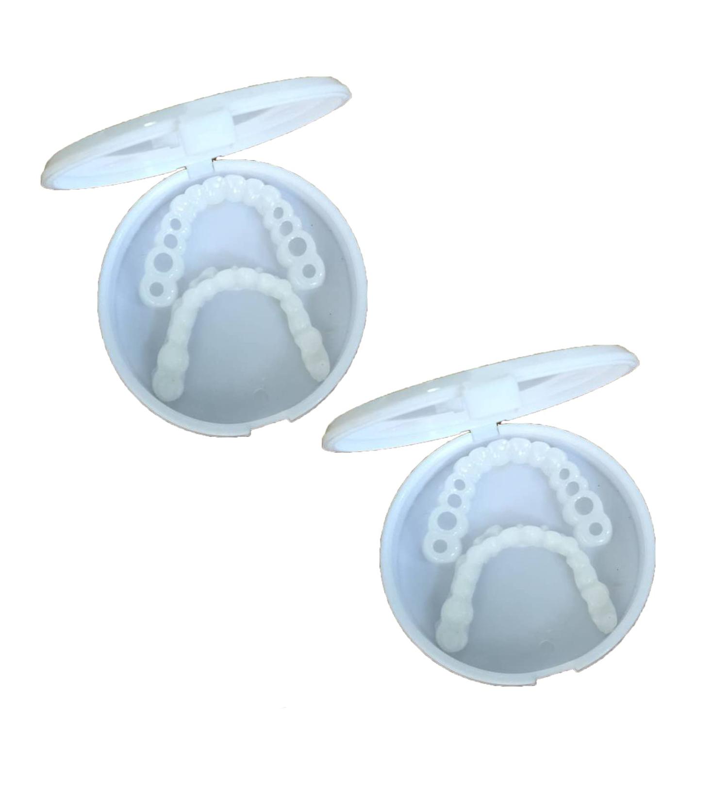 Buy Mxrfactory Teeth Prosthesis Pebble Gel Snap-On Smile | Temporary Cosmetic Tooth Set | Removable Braces Covers | 2 Pairs for Men - Buy Online on GoSupps.com