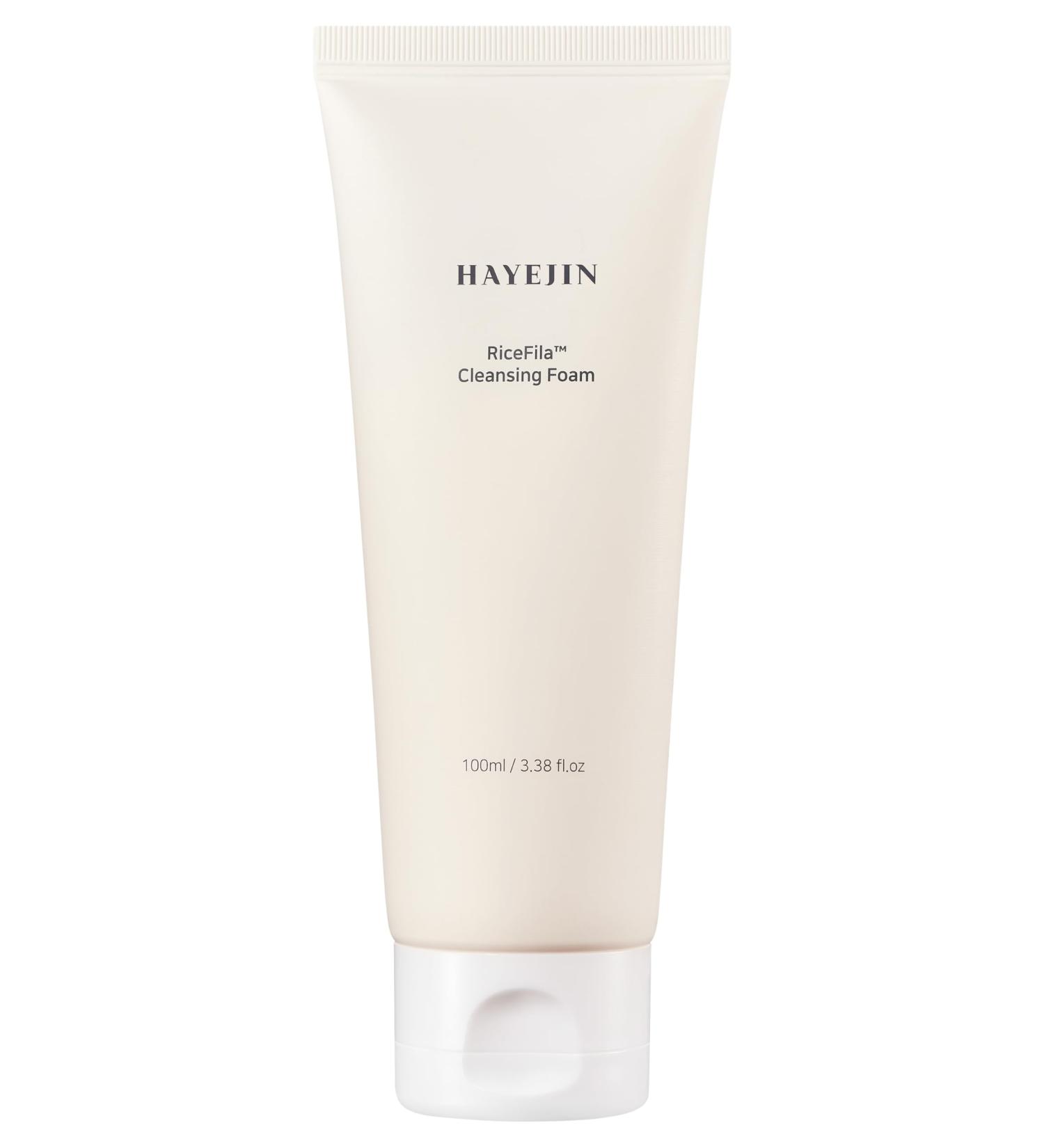 HAYEJIN RiceFila Cleansing Foam - Rice Water Face Wash with Ceramides & 6 Peptides - Gentle Moisturizing Foaming Facial Cleanser - Vegan & Hypoallergenic Korean Skincare 3.38 fl oz - Buy Online on GoSupps.com