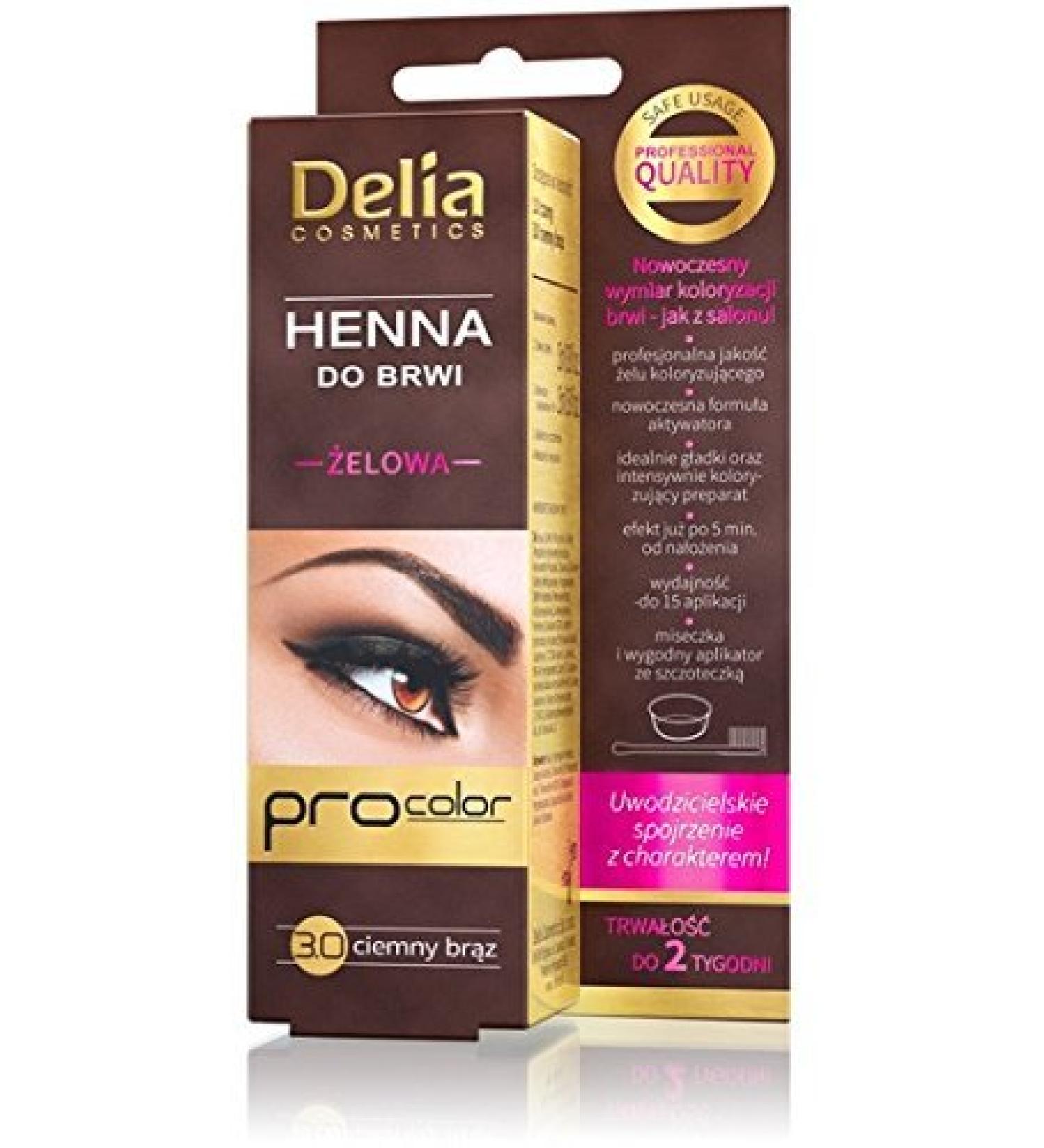 Delia Henna Eyebrow Tint Gel (Dark brown)