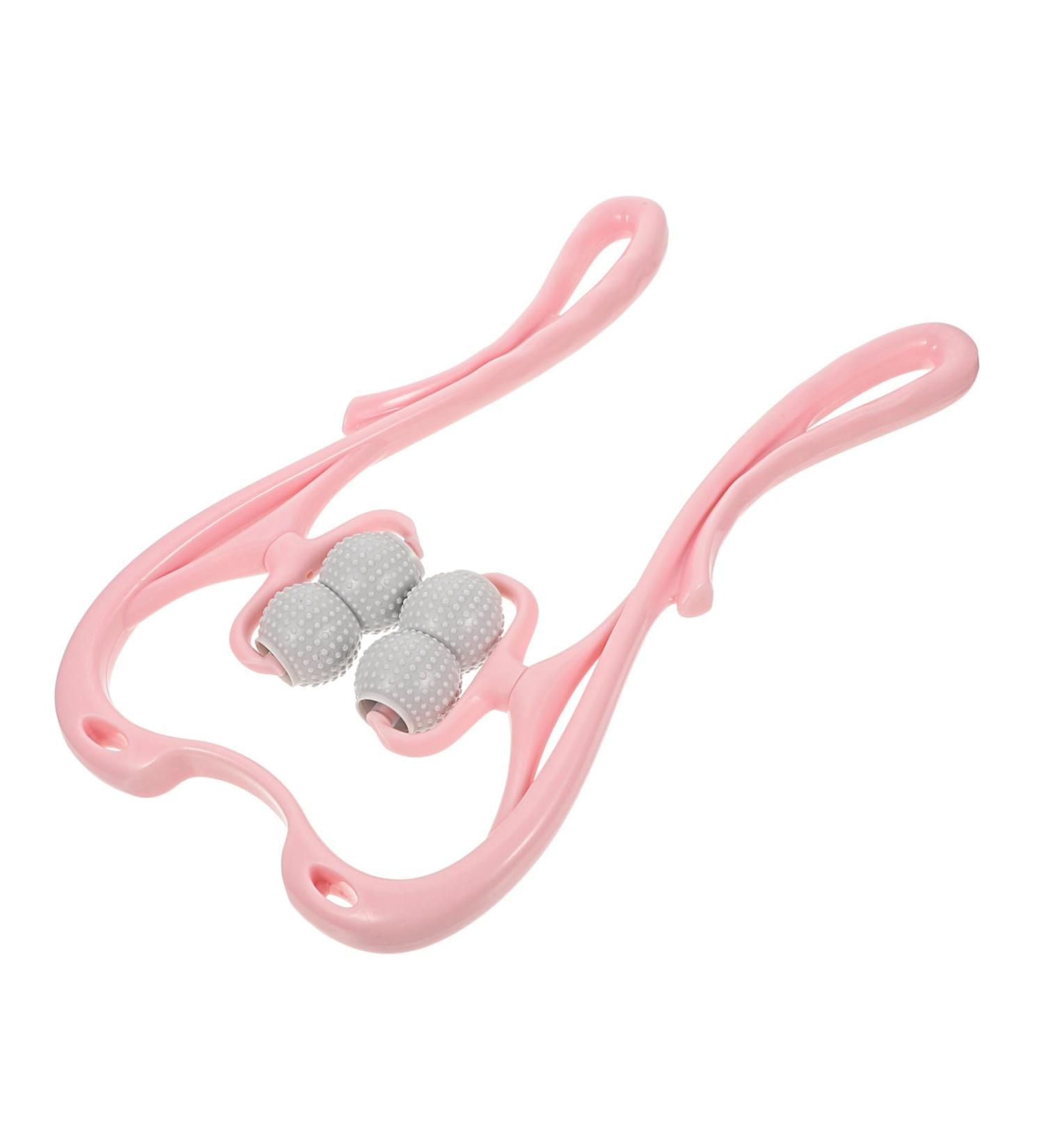 Subsofan Neck Massage Roller - 6 Wheel Kneading Device for Deep Tissue Relief | Acupuncture Tool Pink - Perfect for Neck & Shoulder Pain Relief - Buy Online on GoSupps.com
