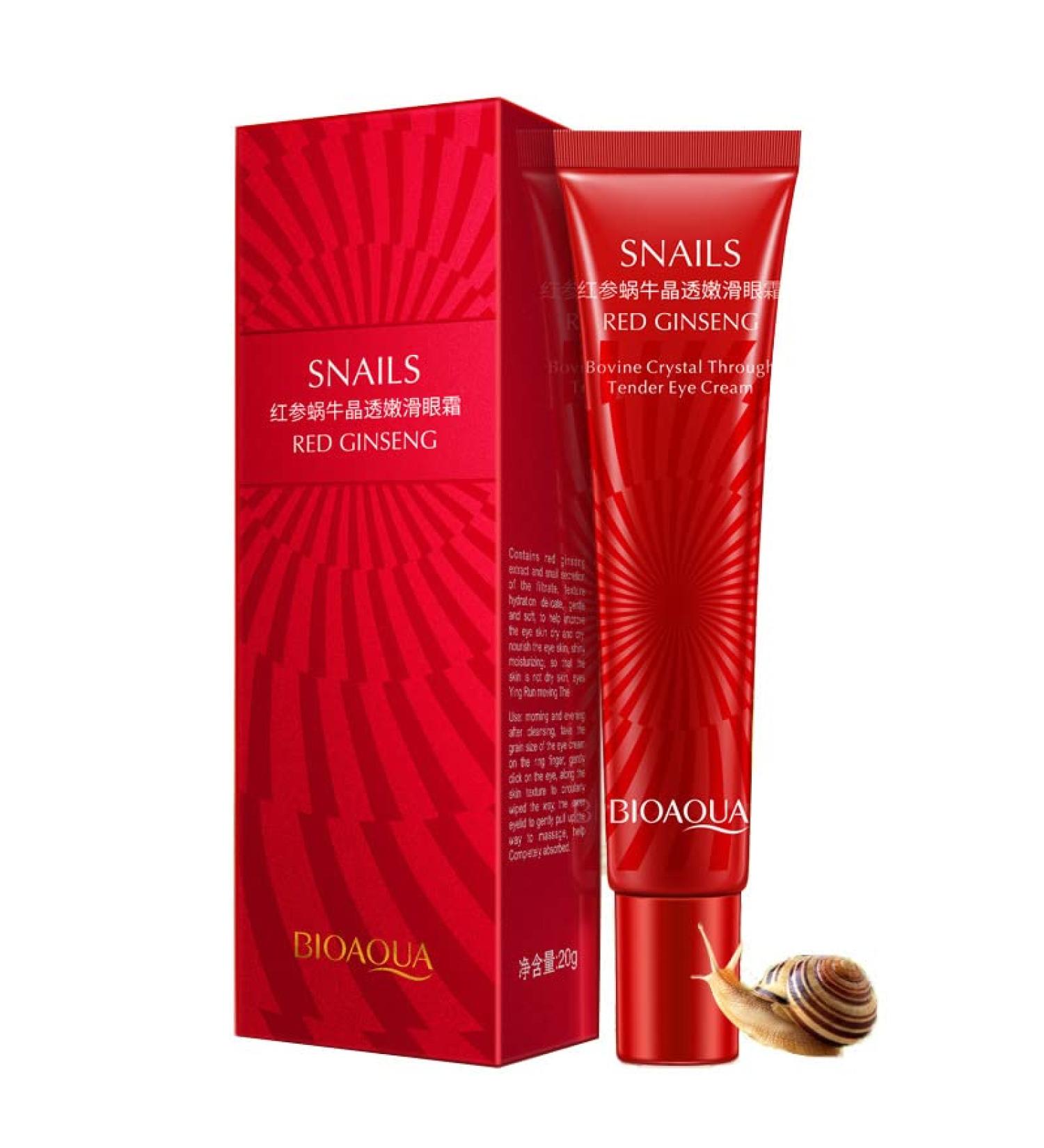 Snail Extract & Red Ginseng Eye Cream for Anti-Aging, Dark Circles & Puffiness Treatment - Buy Online on GoSupps.com