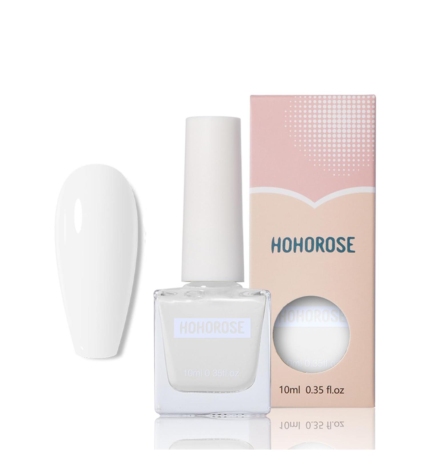 White Nail Polish Peel Off Nail Polish Quick Dry Nail Varnish Water Based & Non Toxic Eco-friendly Nail Lacquer Pure White Nail Varnish for Nail Art DIY At Home Manicure - Buy Online on GoSupps.com