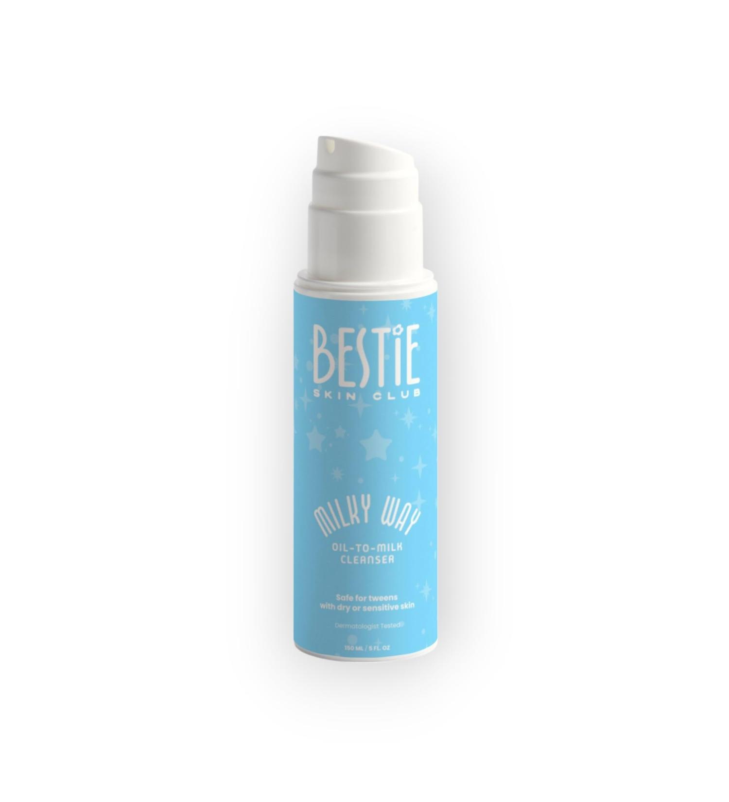 Bestie Skin Club - Milky Way Oil-to-Milk Cleanser 2-in-1 Facial Makeup Remover Gentle Hydrating Face Wash - Buy Online on GoSupps.com
