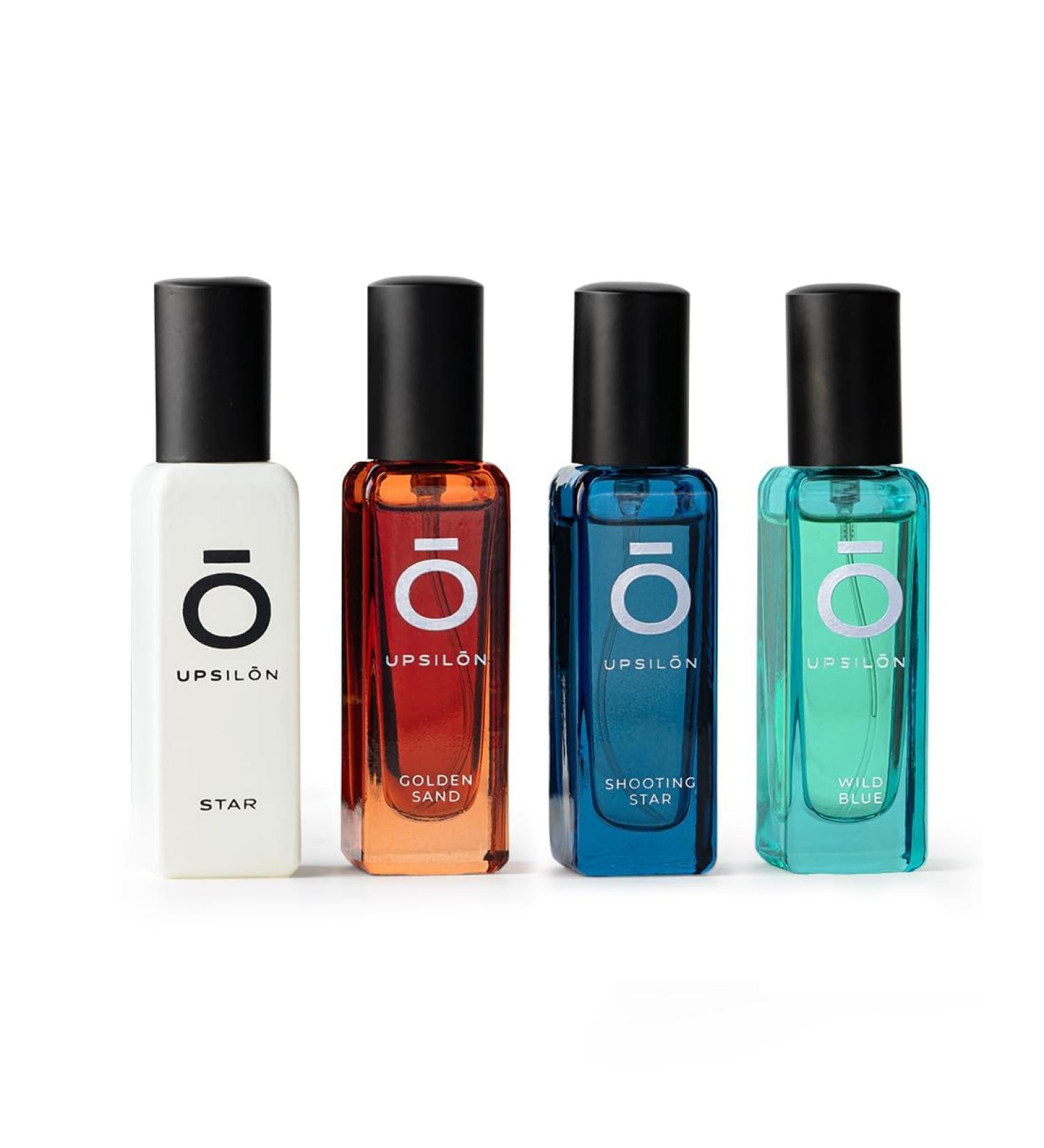 UPSI_LON_Luxury Man Perfume Gift Set 4 x 20 ml for Men with Shooting Star Wild Blue Golden Sand and Star Perfume | Long Lasting EDP Fragrance Scent - Buy Online on GoSupps.com