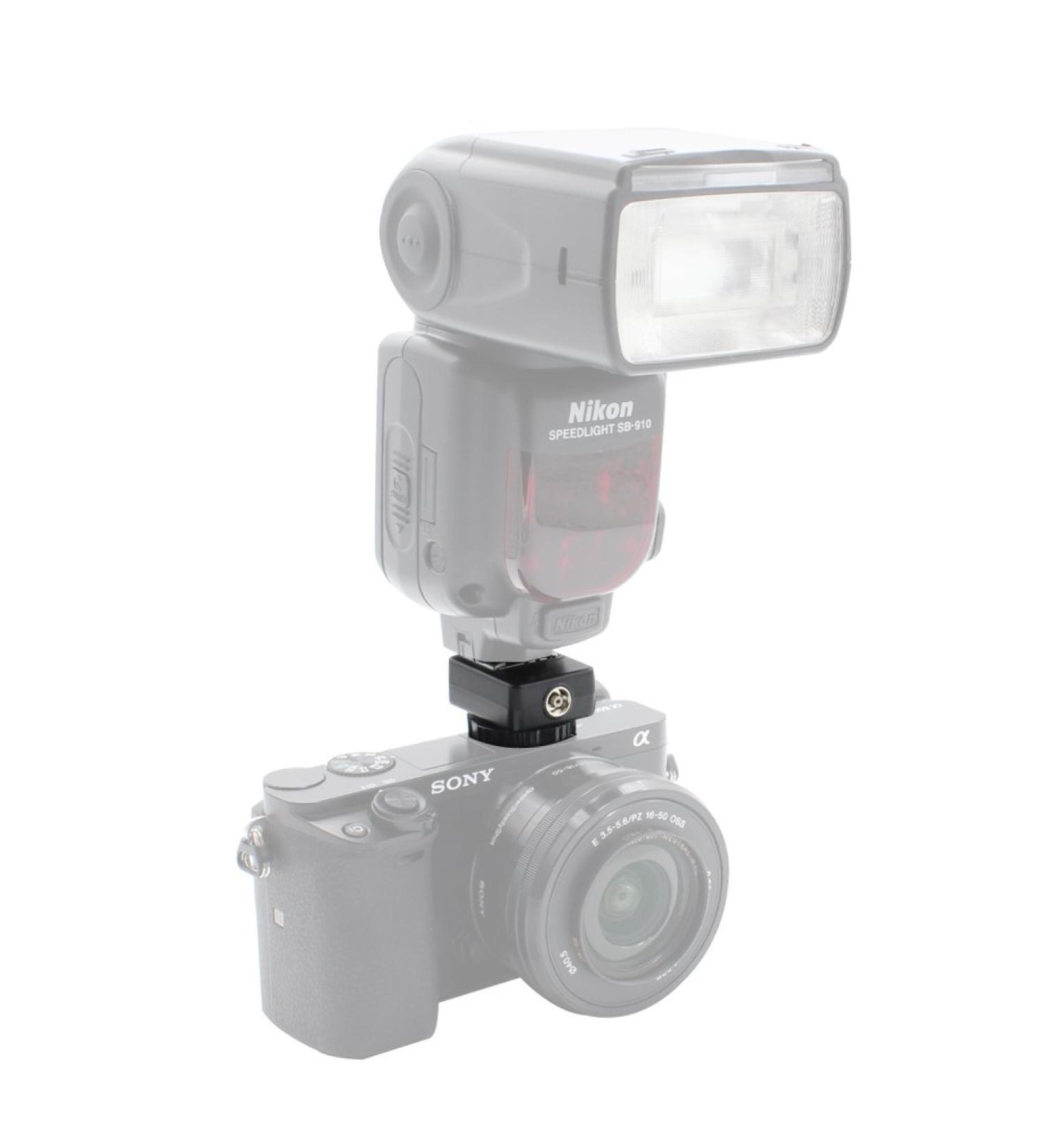 Foto&Tech Flash Hot Shoe Adapter for Sony a7III/a9/a99 II & Nikon Speedlite SB Compatible - a7R II/a7 II/a7/a7R/a7S II/a7S/a6500/a6300/a6000 - SB-500/SB-600/SB-700/SB-800/SB-900/SB-910 - Buy Online on GoSupps.com