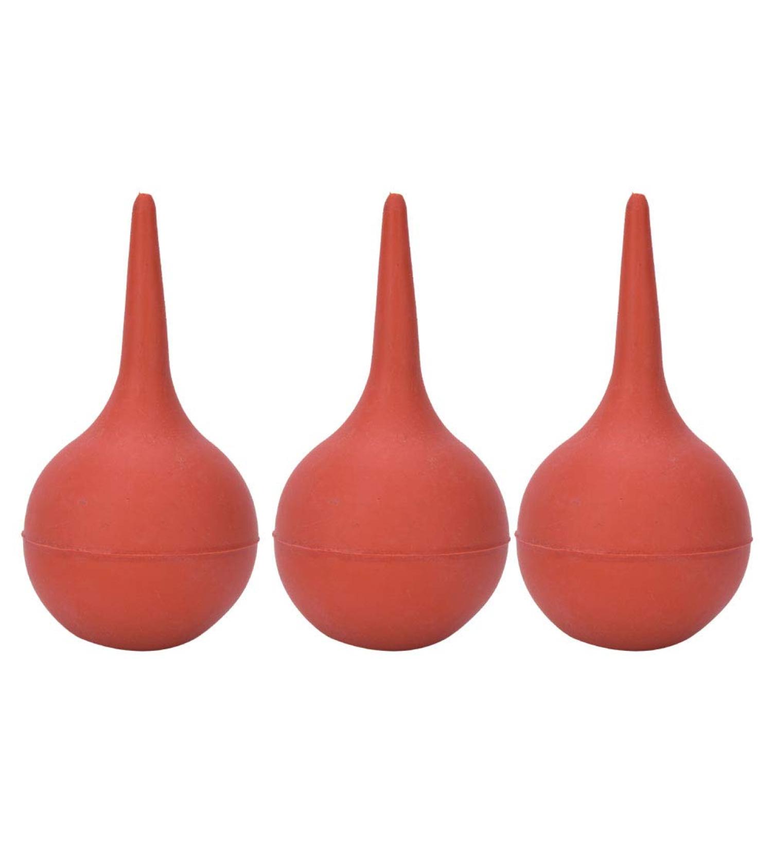 3Pcs 90ml Soft Rubber Ear Bulb Syringe - Gentle Hand Ear Washing Squeeze Bulb - Buy Online on GoSupps.com