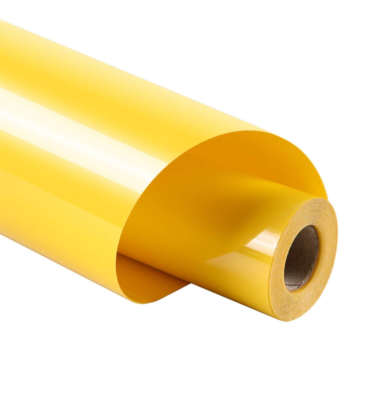 Guangyintong Yellow HTV Vinyl Roll for T-Shirts 12x8ft - Easy to Cut & Weed, Glossy Surface - Iron-On Heat Transfer Vinyl (Yellow K3) - Buy Online on GoSupps.com