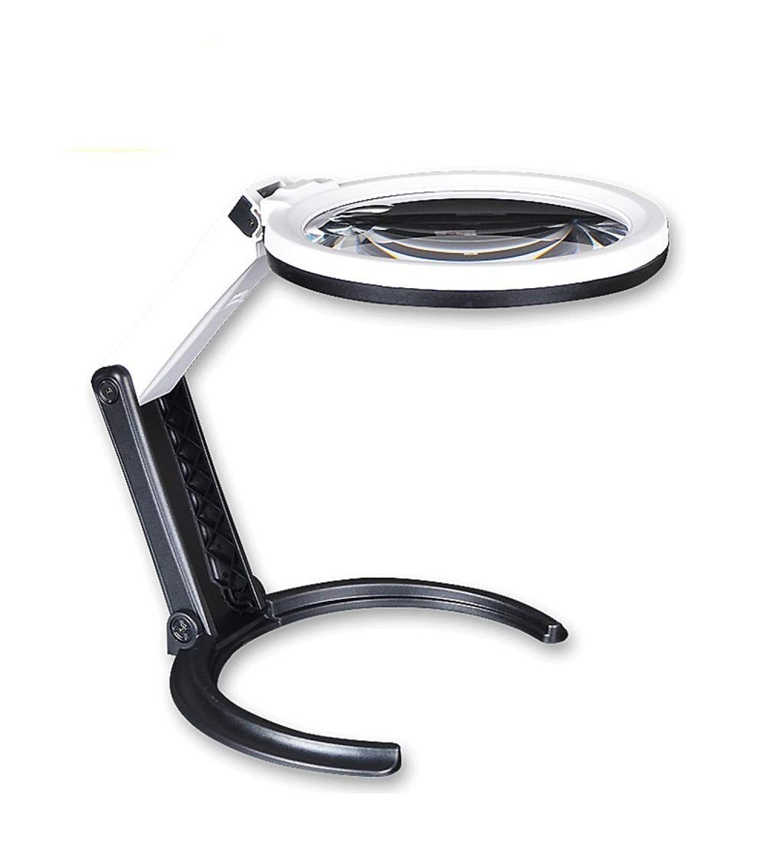 Handheld Desktop Multi-Function Collapsible Magnifier 5 Times LED Light Old Man Reading Magnifying Glass Made in China - Buy Online on GoSupps.com