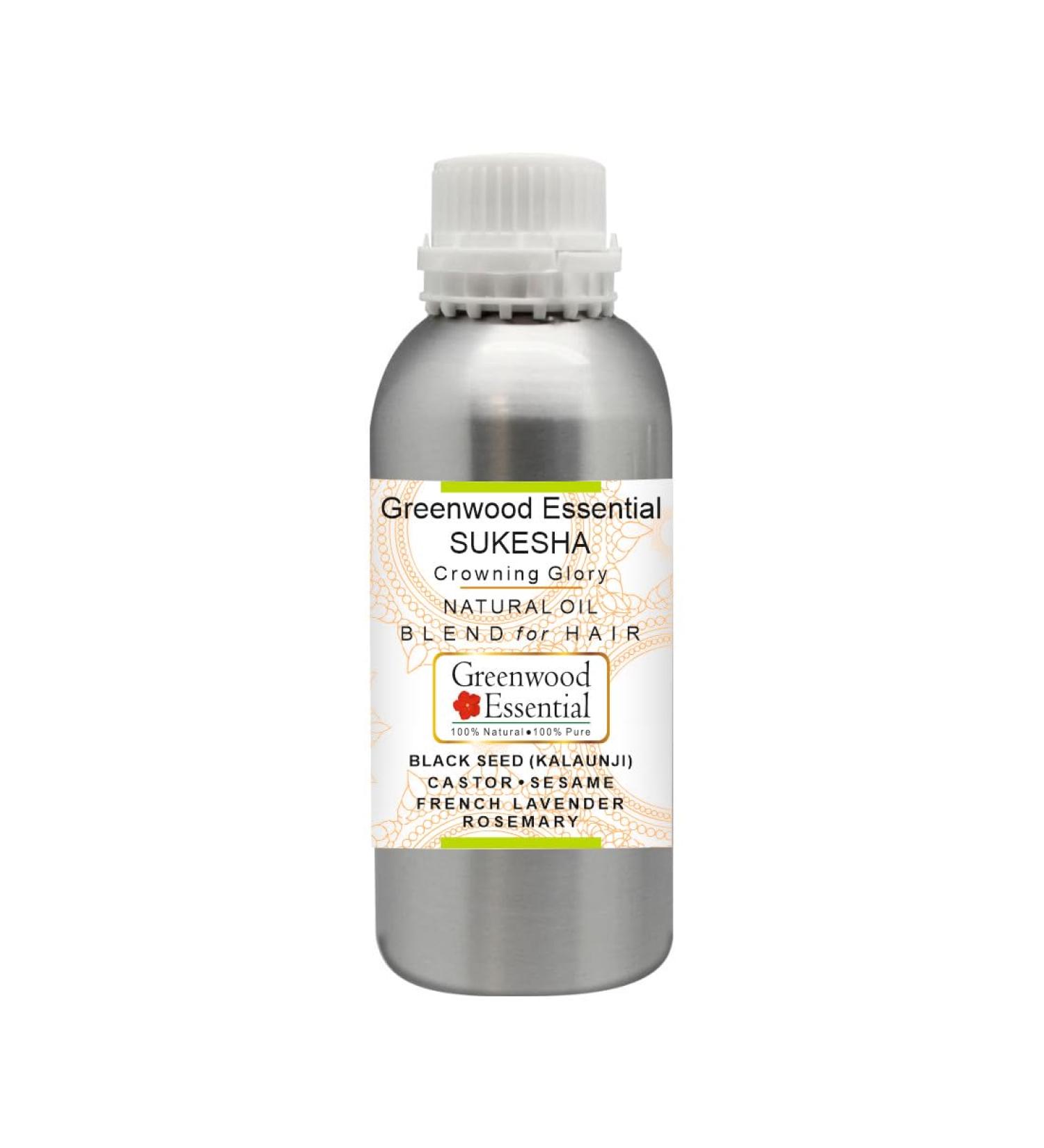 Sukesha Hair Oil - For Healthy Strong & Thick Hair with Rosemary & Lavender | 1250ml (42 oz) - International Shipping Available - Buy Online on GoSupps.com