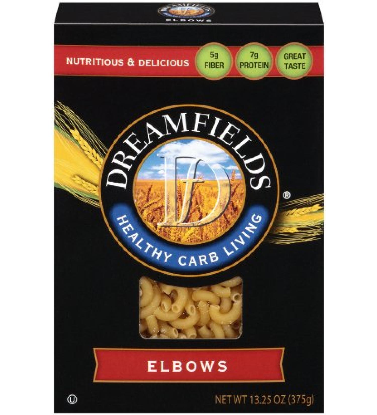 Dreamfields Pasta Healthy Carb Living Elbows - 13.25 oz | Low Carb Pasta - Buy Online on GoSupps.com