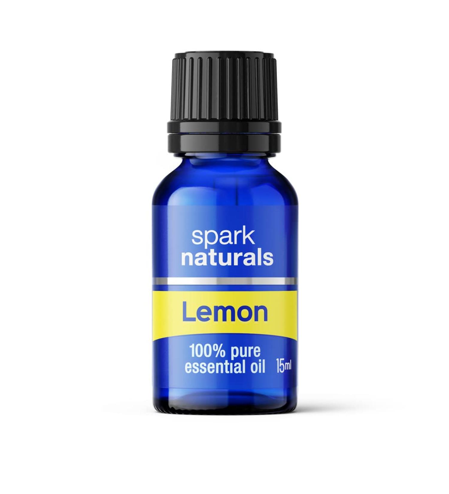 Lemon Essential Oil 15ml - 100% Pure Organic & Undiluted - Spark Naturals - Therapeutic Grade for Aromatherapy & Diffusers - Buy Online on GoSupps.com