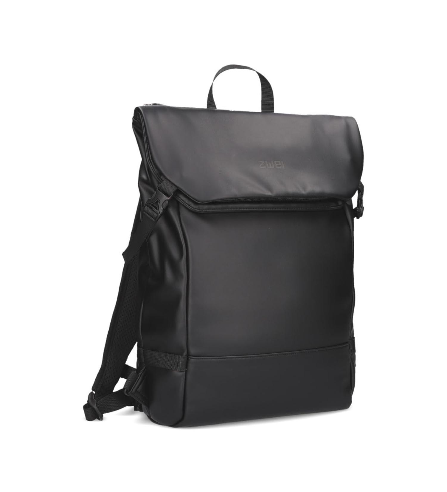 Men's bicycle backpack waterproof aqua aqcr200 16 liters made of hydroflex material foldable laptop backpack & bicycle bag 2-in-1 for laptops up to 14 " hook for luggage rack with chest strap black