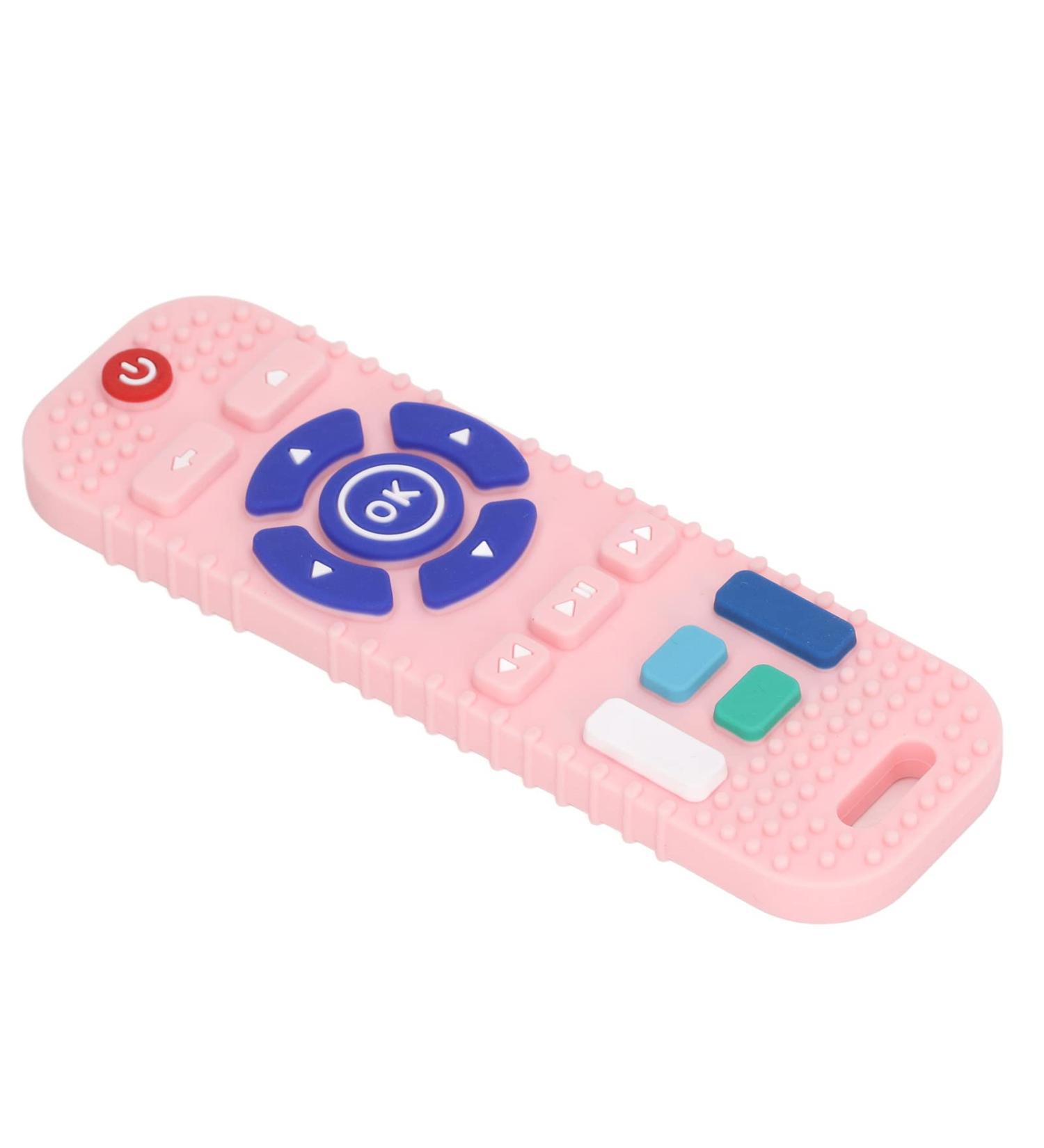 Number Learning Silicone Teething Toy - Pink TV Remote Control Design - Buy Online on GoSupps.com