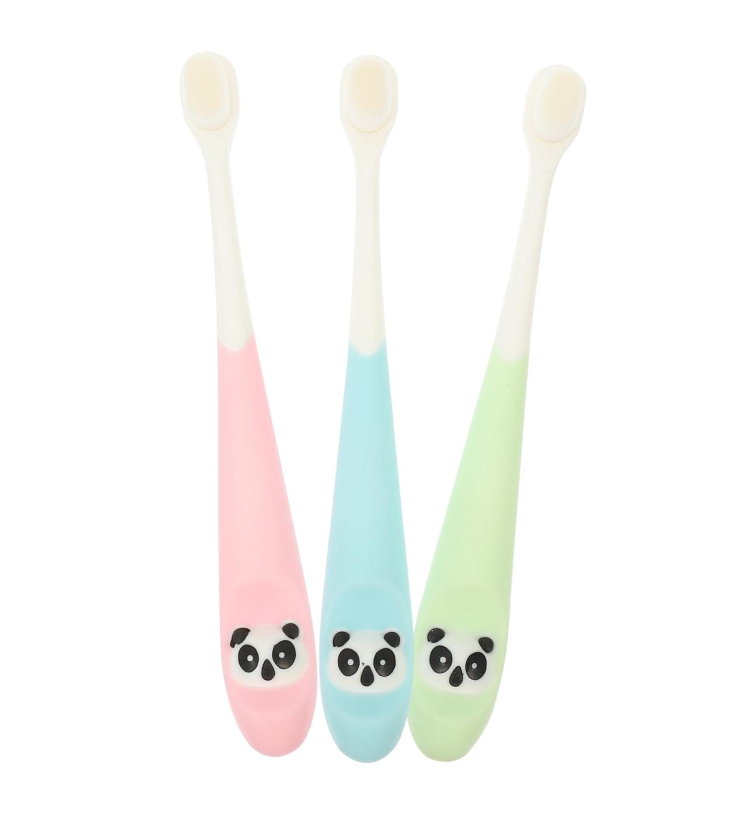 Marmerdo 3-Piece Ergonomic Children's Toothbrush Set for Toddlers Aged 3-12 | Perfect for Daily Use & Travel - Buy Online on GoSupps.com