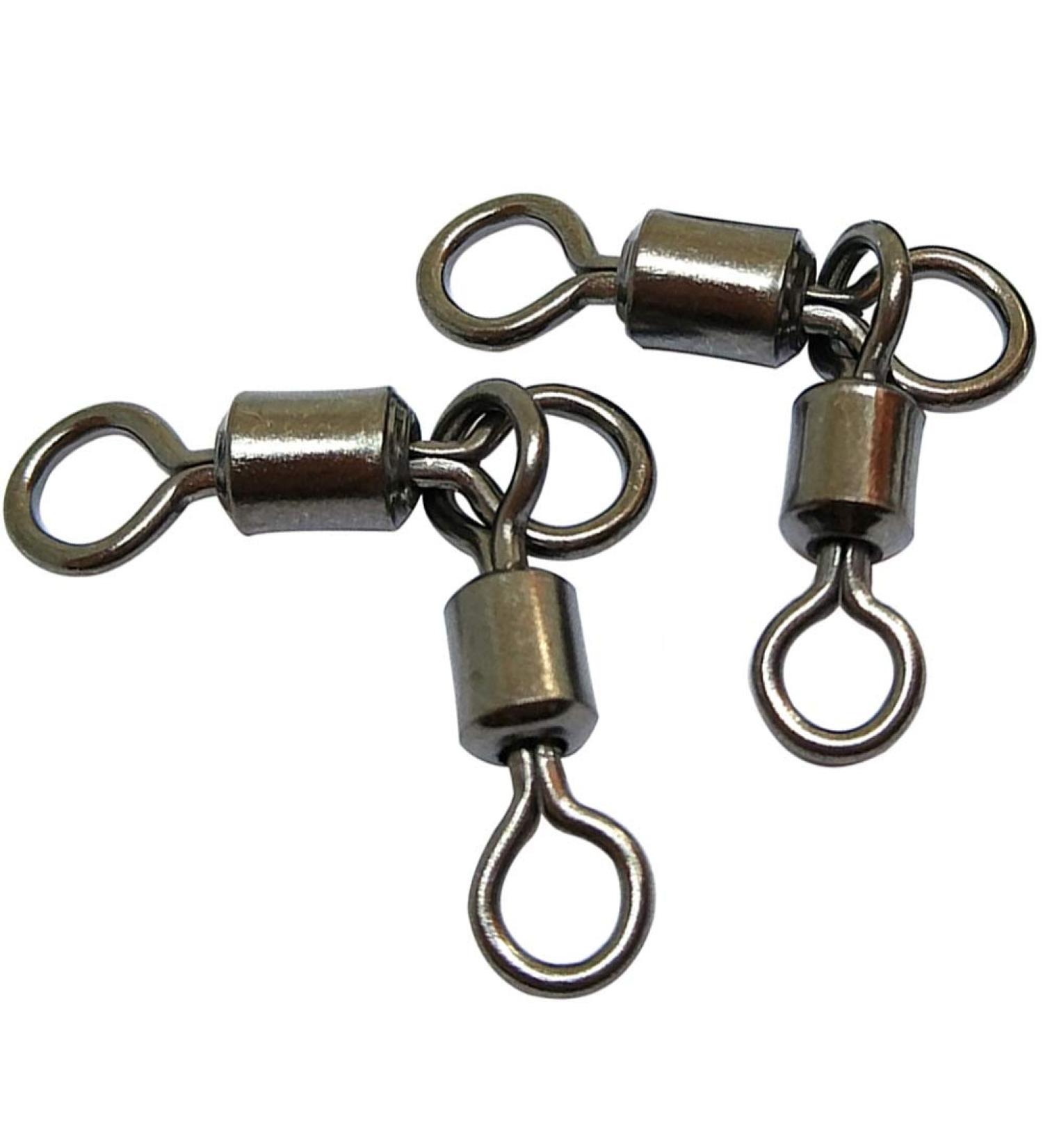 50PCS Heavy Duty Crane Swivels Fishing 3-Way T Turn Swivel for Double Drop Rigs in Fresh & Saltwater - 7LB-176LB Rating - 2/0x1/0# - 110LB - Buy Online on GoSupps.com