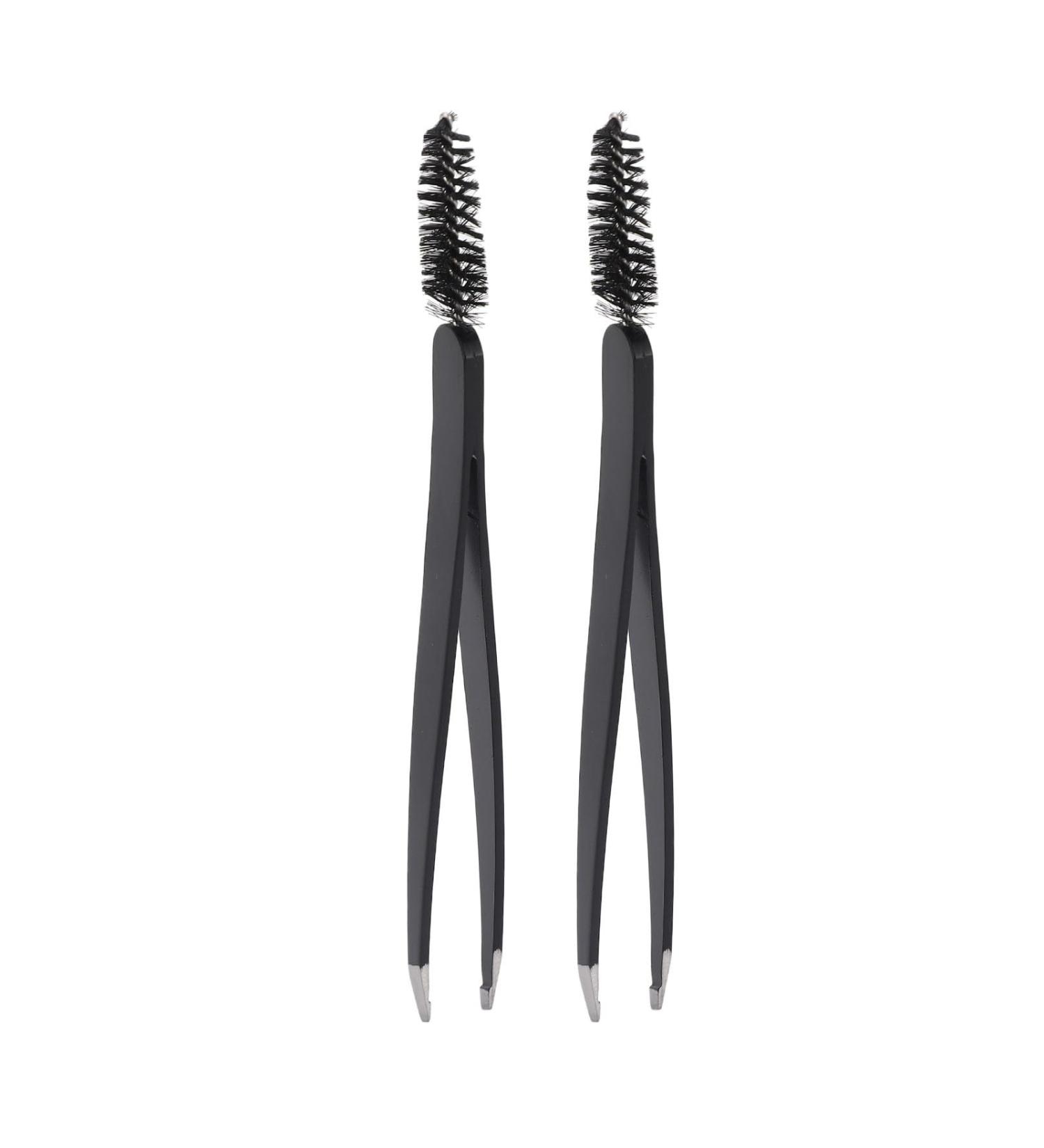Sonew Eyelash Grafting Tweezer Eyebrow Tweezer with Tail Eyebrow Brush Oblique Mouth Design Easy to Use Lash Nipper for Makeup - Buy Online on GoSupps.com
