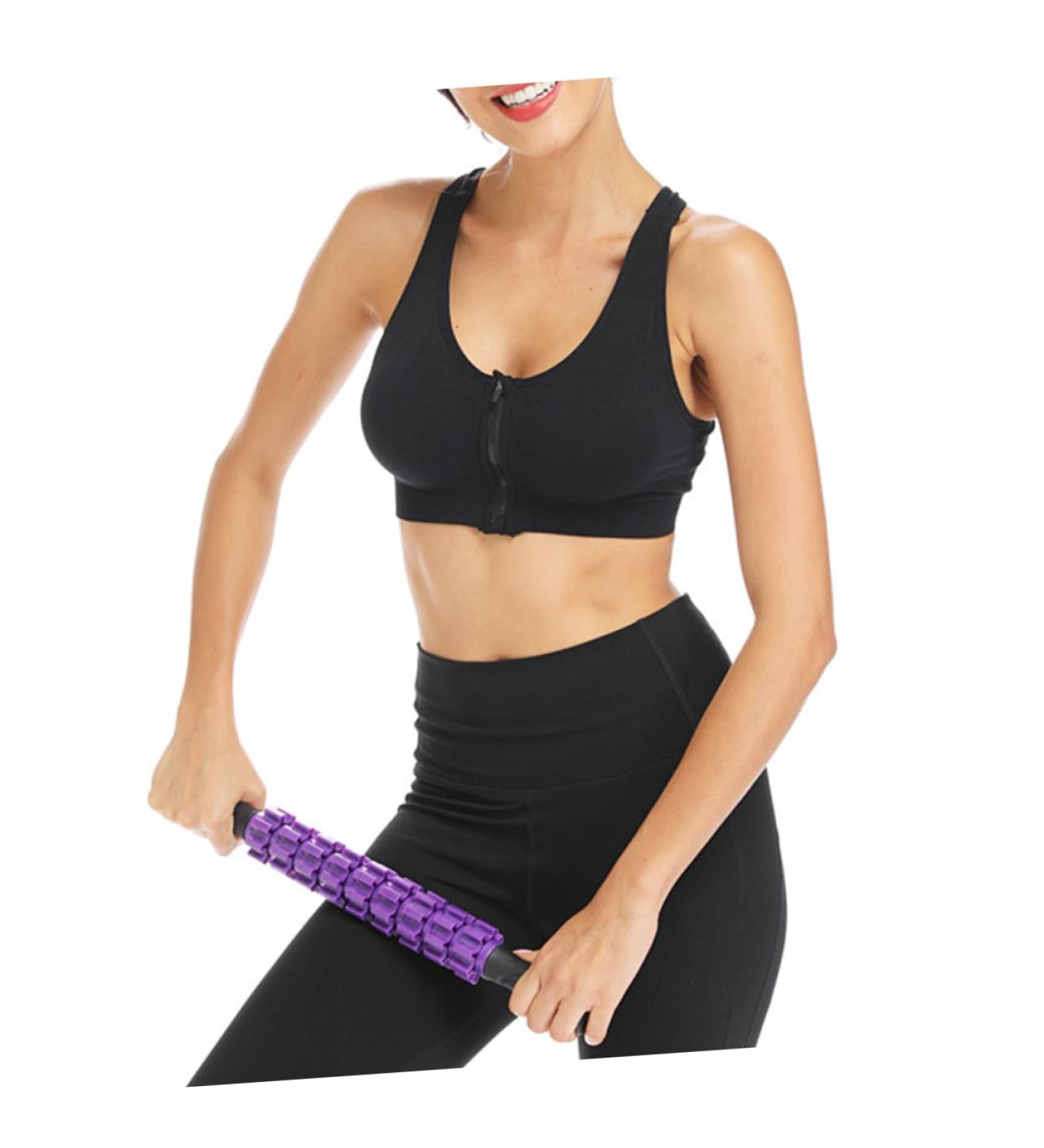 Lurrose 9 Waden Massager | Yoga Muscle Roller Stick | Tensioning Rod & Whole Body Massage Device | Purple Sports Equipment - Buy Online on GoSupps.com