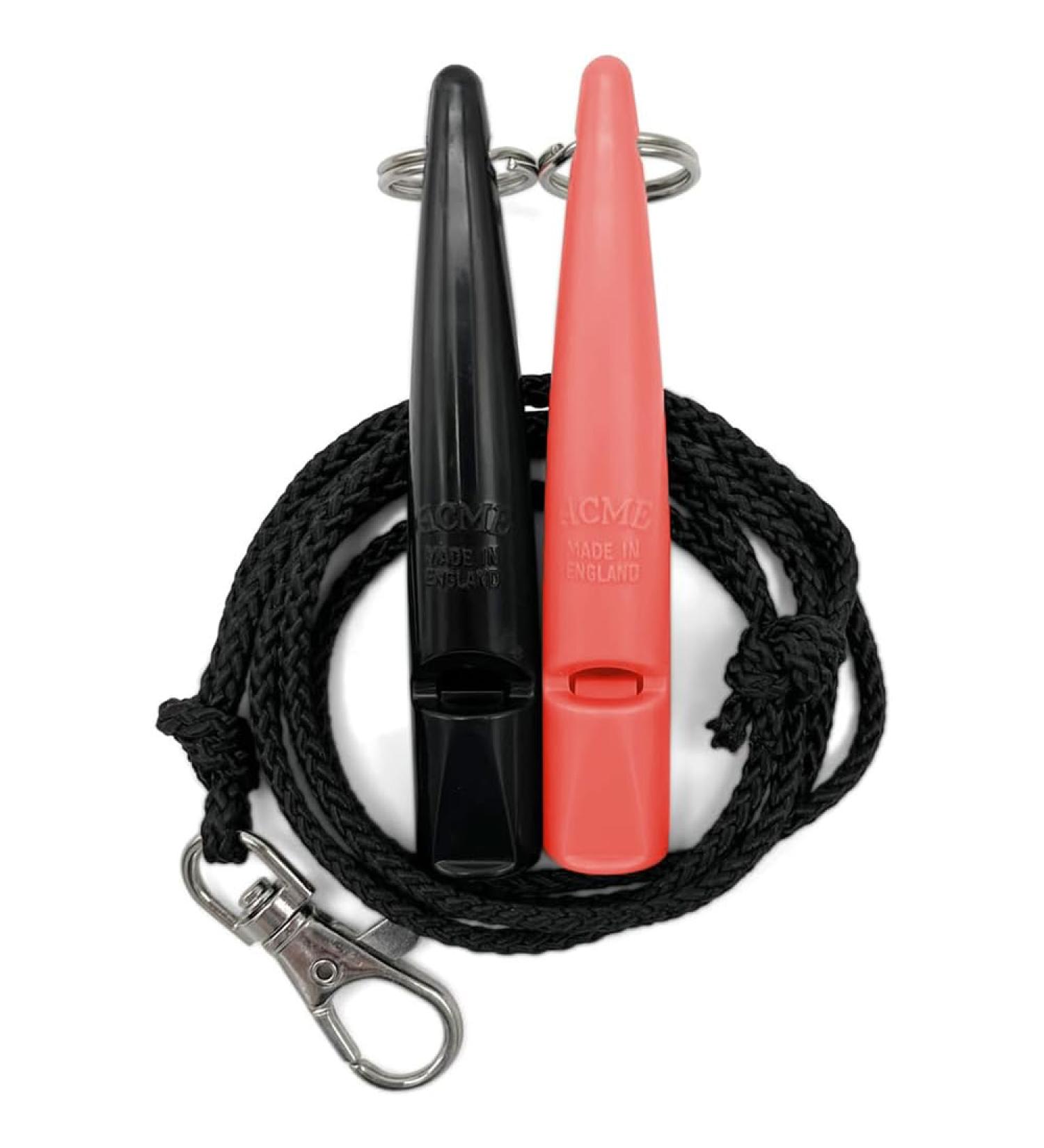 Acme Dog Whistle No.211.5 Double Pack - 2 Pipes (Black & Coral Red) | Loud Recall Training | Ideal for International Shipping - Buy Online on GoSupps.com