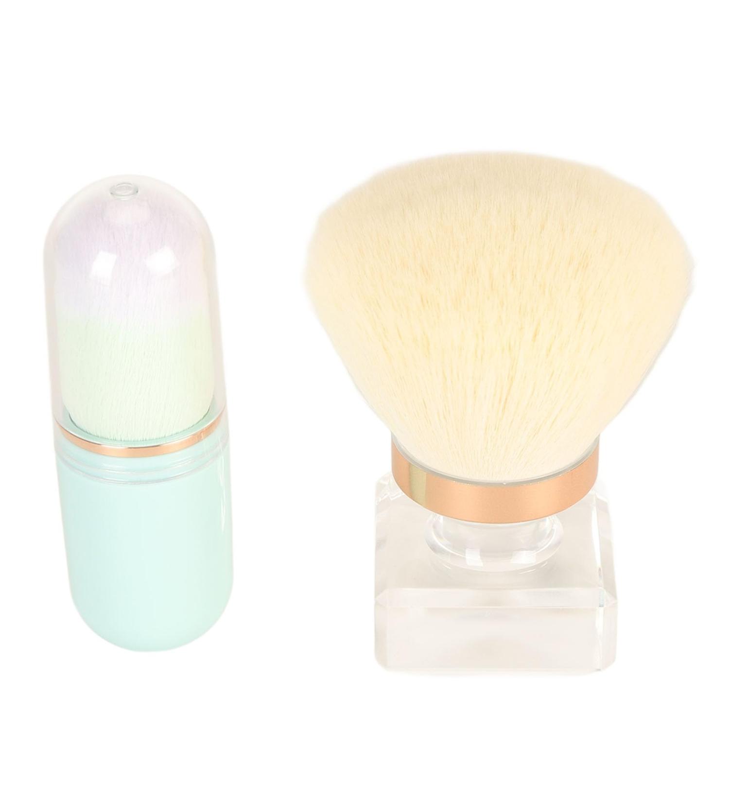 Small Blue Capsule Makeup Brush Thickened Casting White Hair Round Base Synthetic Fiber for Blush and Powder Application - Buy Online on GoSupps.com