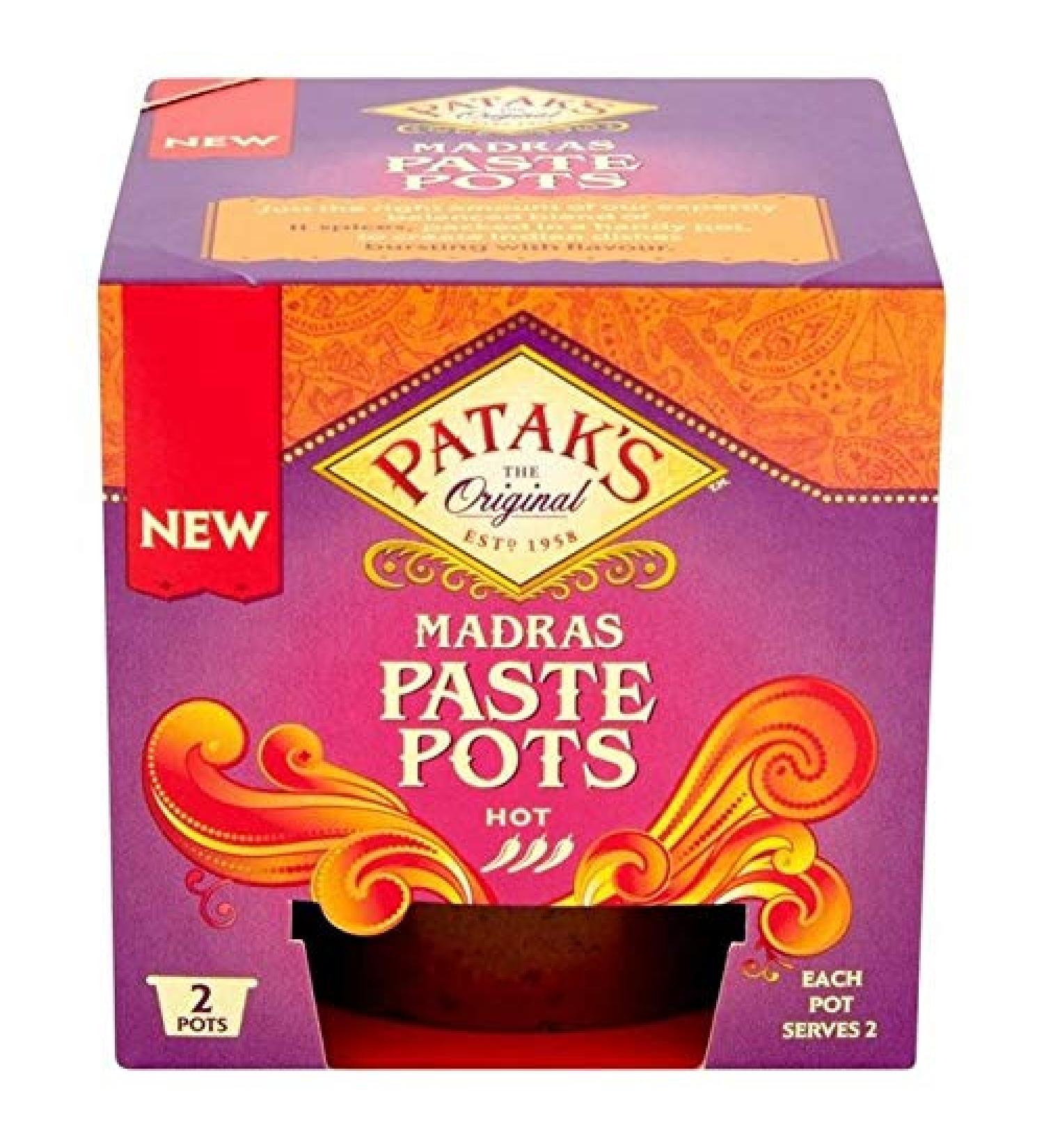 Patak's 2x Madras Patak Curry Paste Pot 2 x 70g