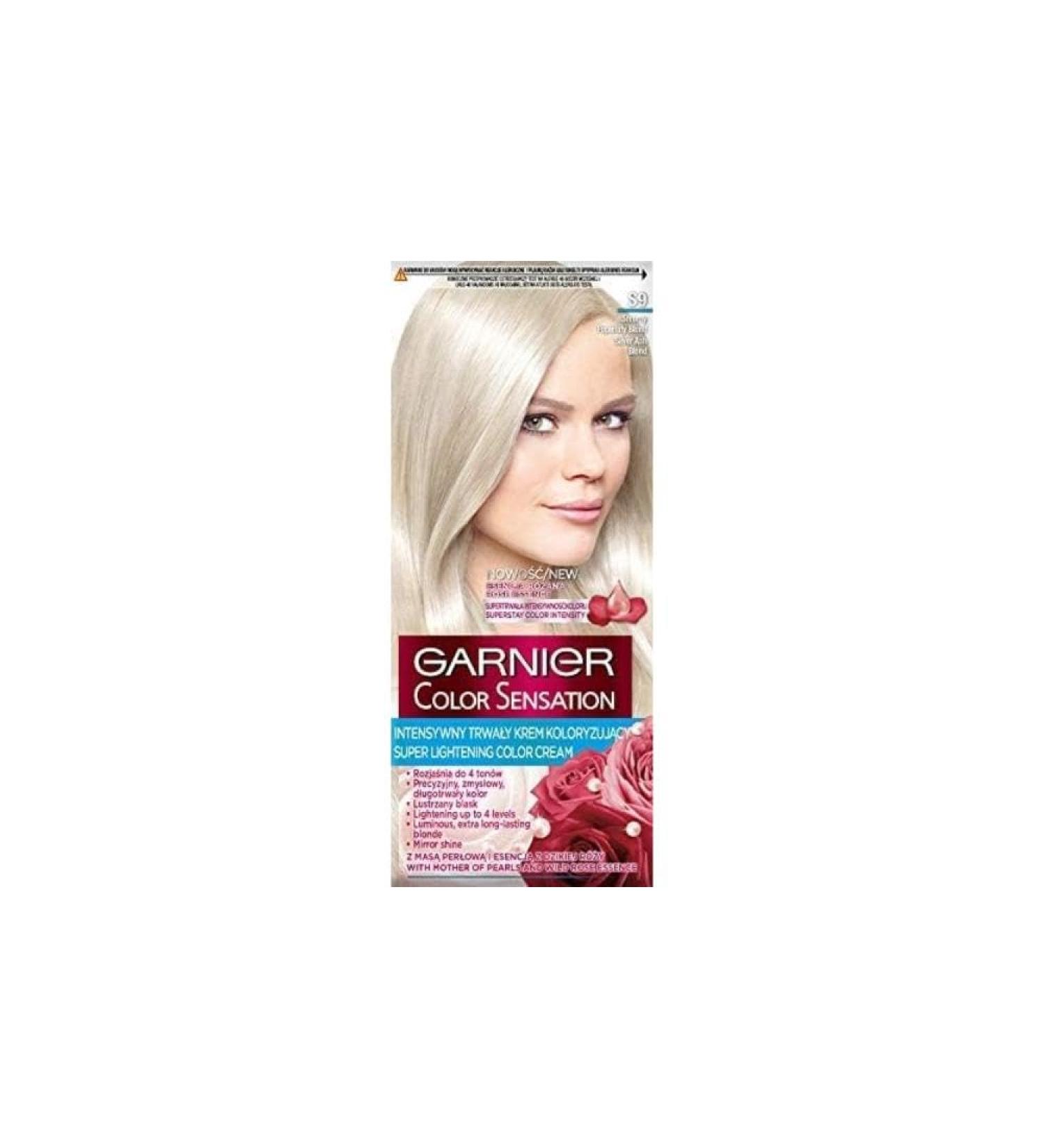 Garnier, Color Sensation S9 Super Lightening Hair Coloring Cream, Silver Grey, Transparent, 1 pc