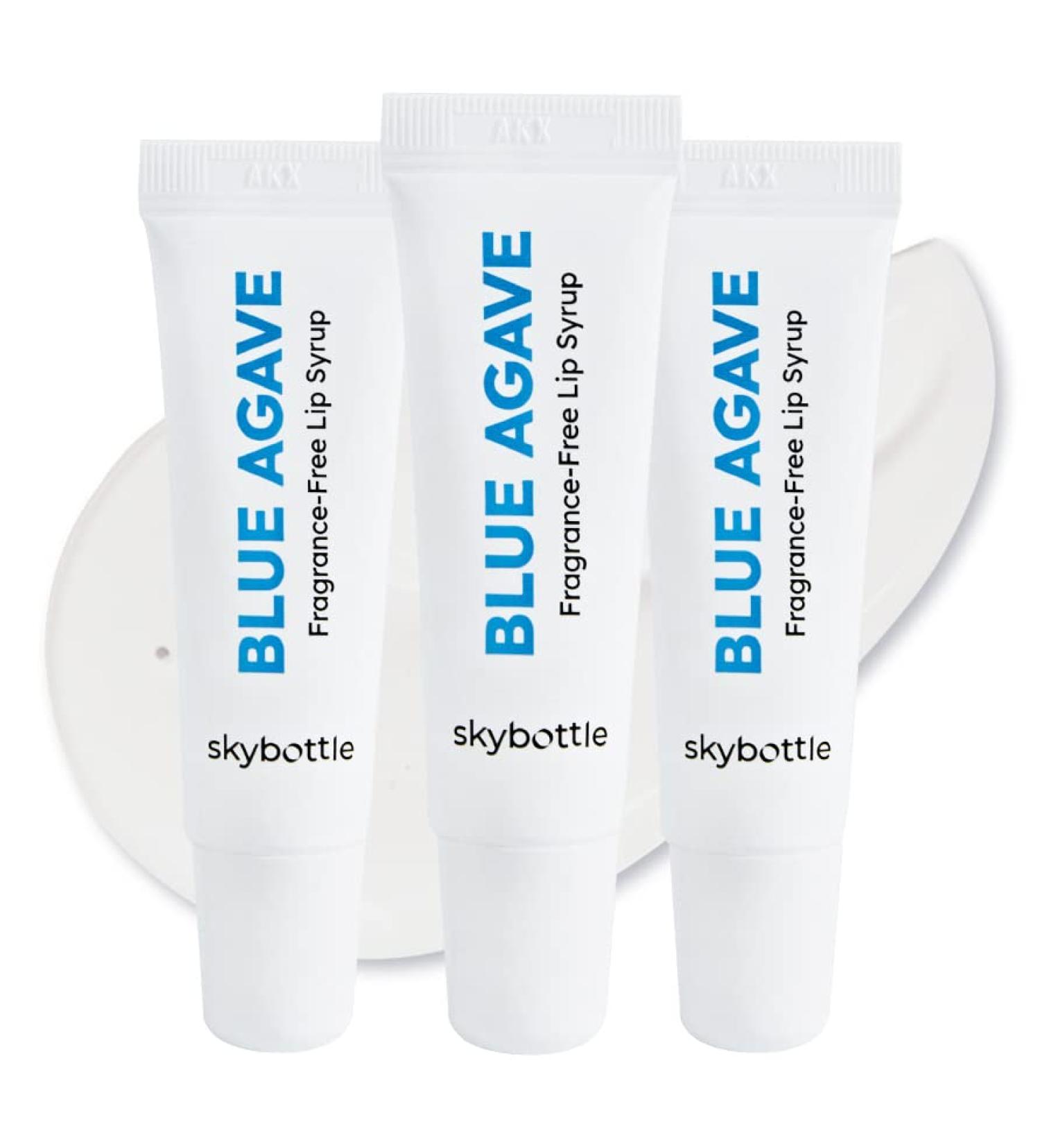 Buy Skybottle Unscented Blue Agave Lip Balm Syrup (Pack of 3) - Vegan Moisturizing Lip Gloss with Jojoba Oil | Soothes & Hydrates | 0.3 Fl. Oz - Buy Online on GoSupps.com