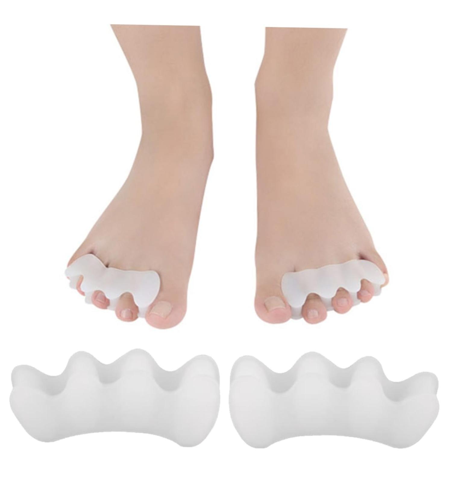 FRCOLOR Gel Foot Separator for Hallux Relief | Bunion Sleeves Spacers & Cushions - Medium White - Buy Online on GoSupps.com