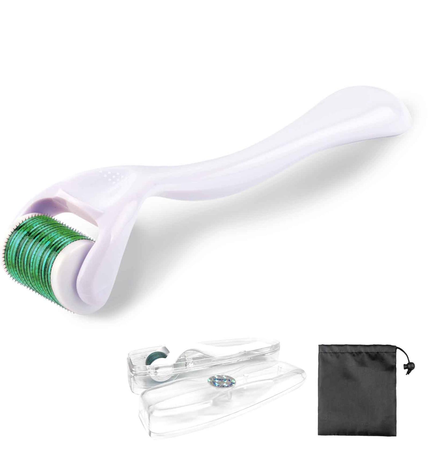 GWAWG Dermaroller 0.5mm Microneedling Roller - Stimulate Hair Growth & Facial Care for Men & Women | 540 Titanium Needles - International Shipping Available - Buy Online on GoSupps.com