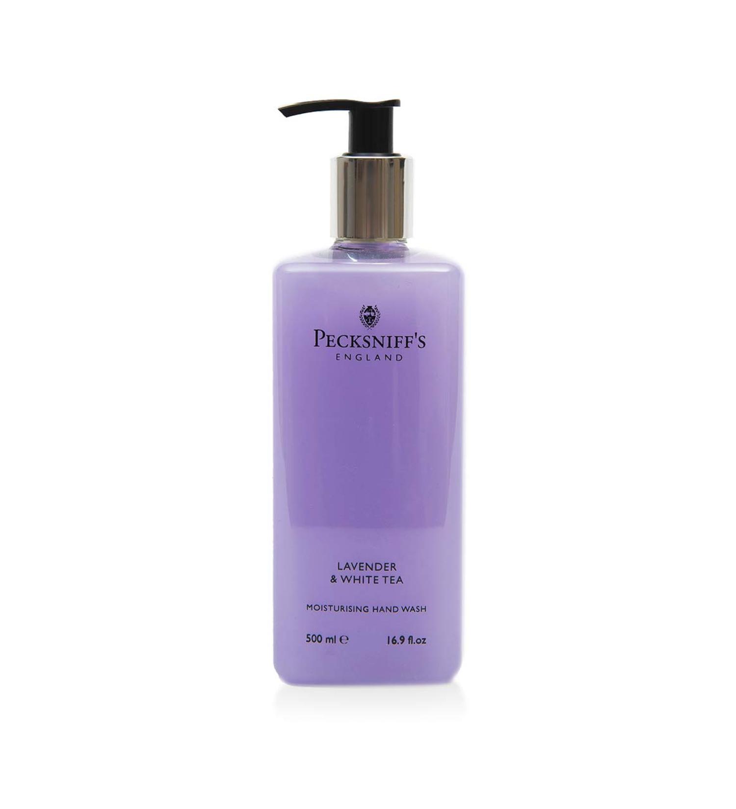 16.9 Fluid Oz Hand Wash (Lavender & White Tea) - Gentle Cleanser for Sensitive Skin - Moisturizing & Hydrating - All Natural Cruelty Free Hand Wash - Vitamin B Enriched Hand Wash - Pecksniff s