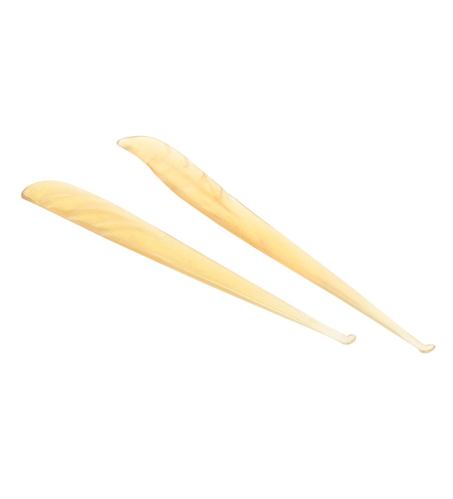 Healifty 2 Pcs Wood Croissant Ear Pick Set - Ear Cleaning Tools for Travel, Earwax Removal Tool with Ear Plugs and Grip - Light Yellow 11.5x1.2x0.3cm - Buy Online on GoSupps.com