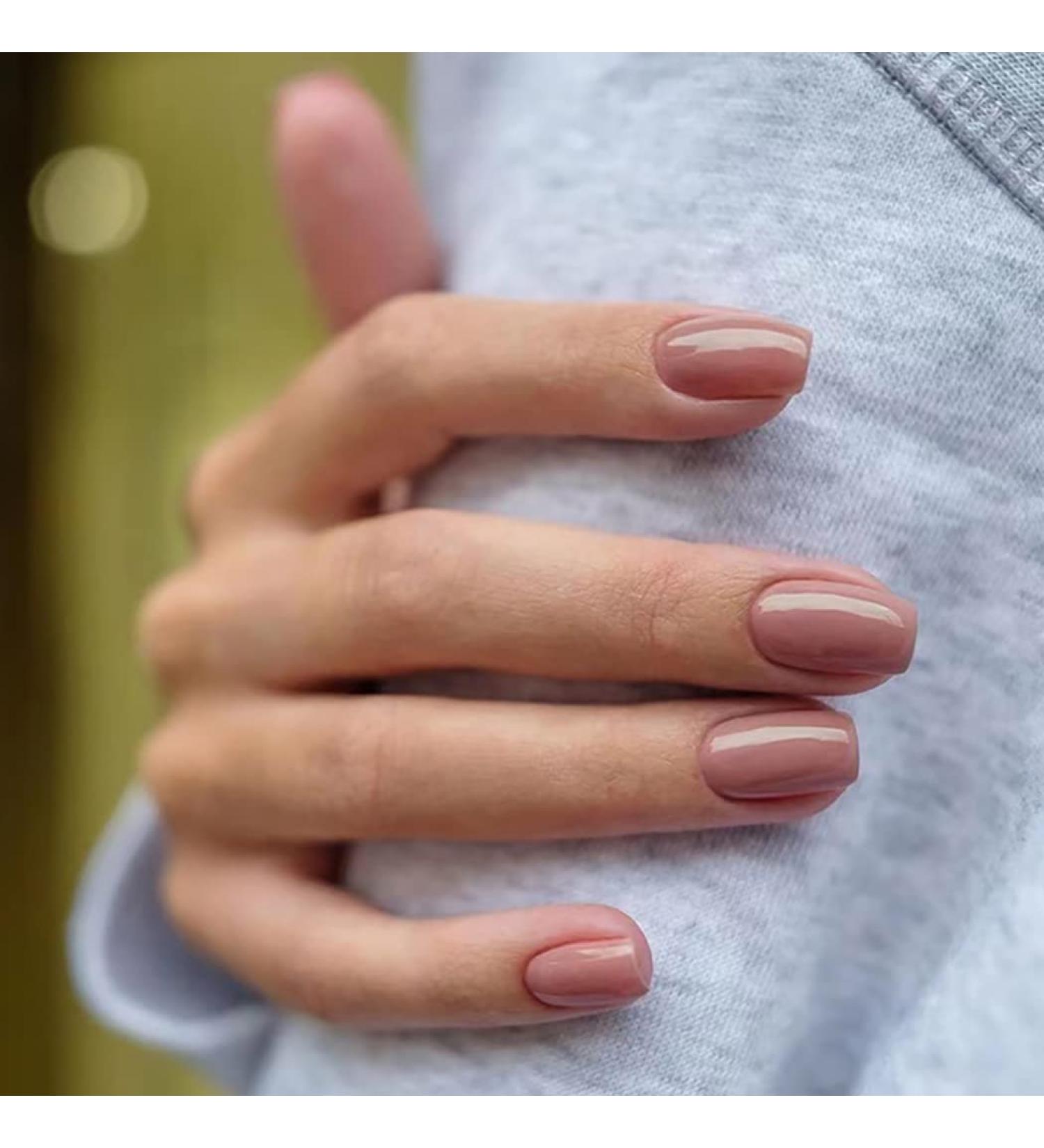 Brishow Short Artificial Press On Nails - Ballerina Acrylic False Nails in Pink - 24 Pieces for Women & Girls - Buy Online on GoSupps.com